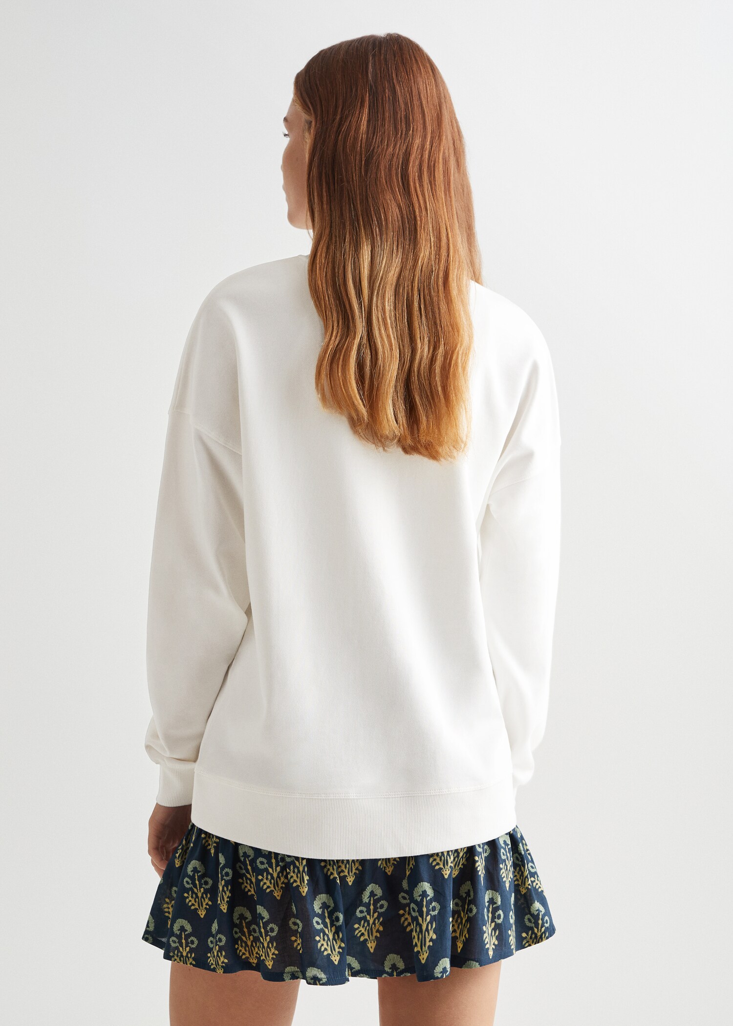 Message cotton sweatshirt - Reverse of the article