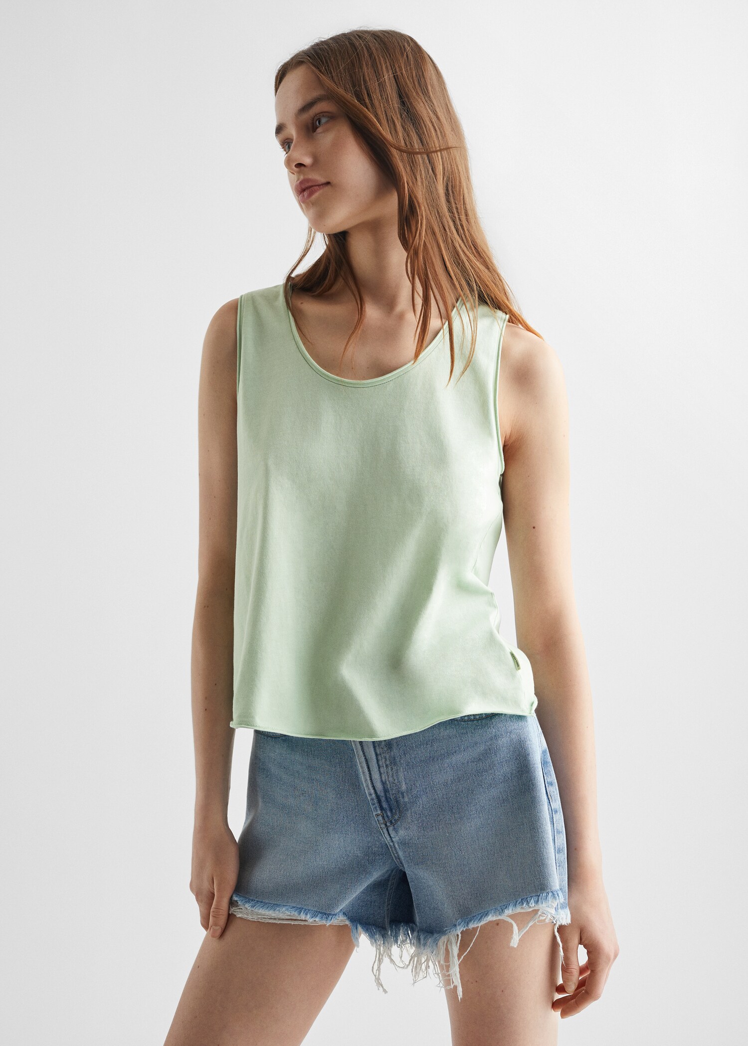 Strap cotton T-shirt - Medium plane