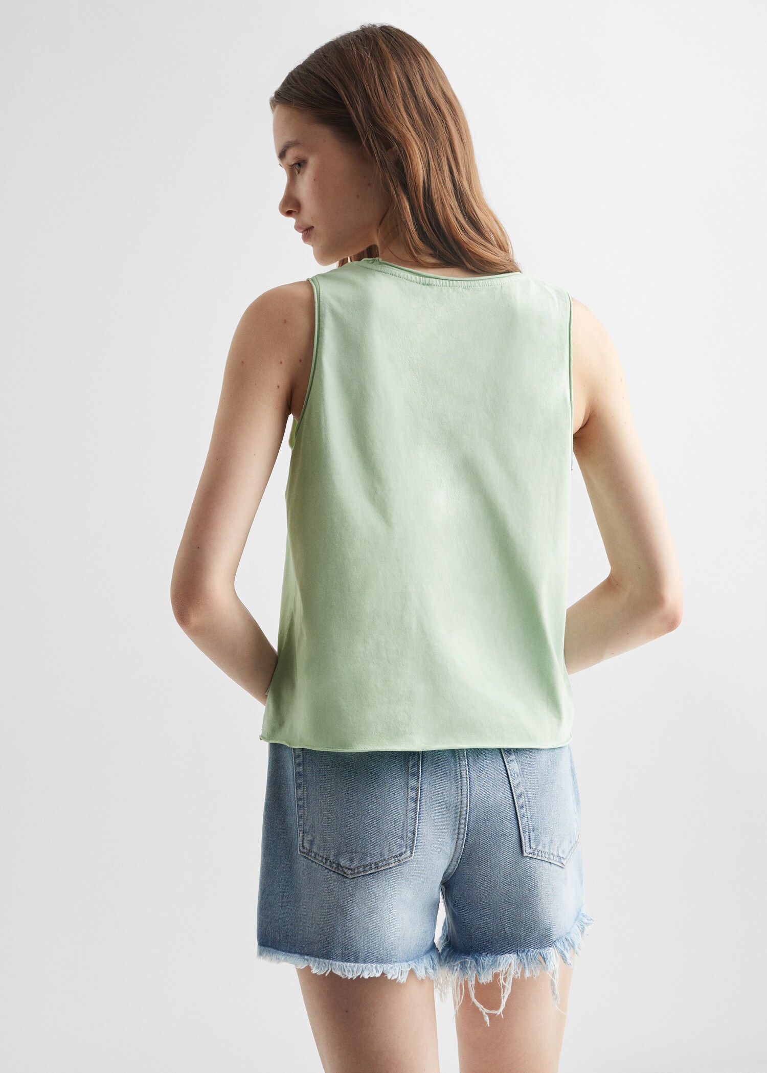 Strap cotton T-shirt - Reverse of the article