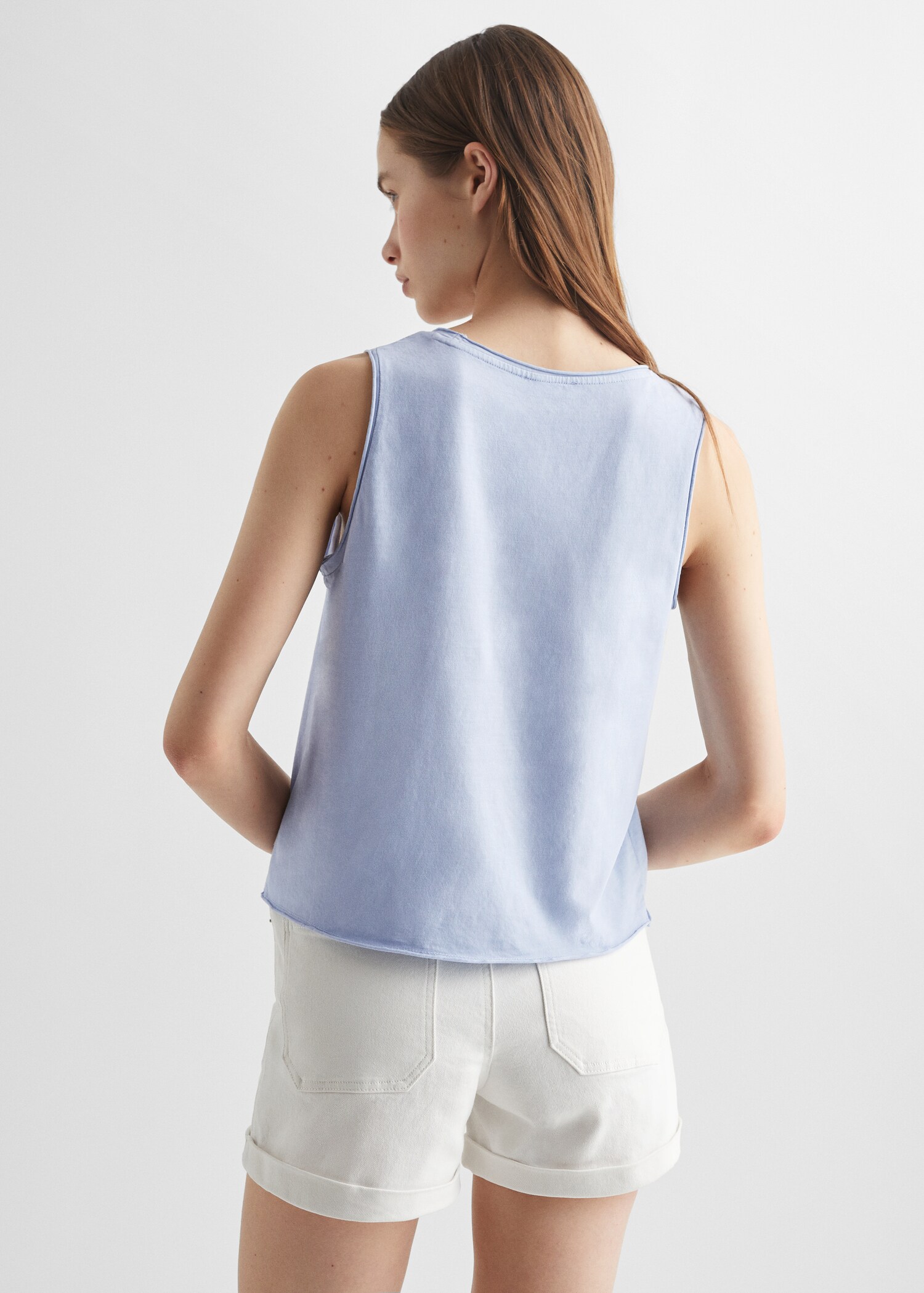 Strap cotton T-shirt - Reverse of the article