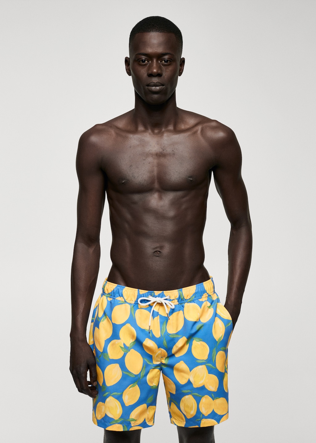 Lemon print swimming trunks Men MANGO OUTLET Denmark