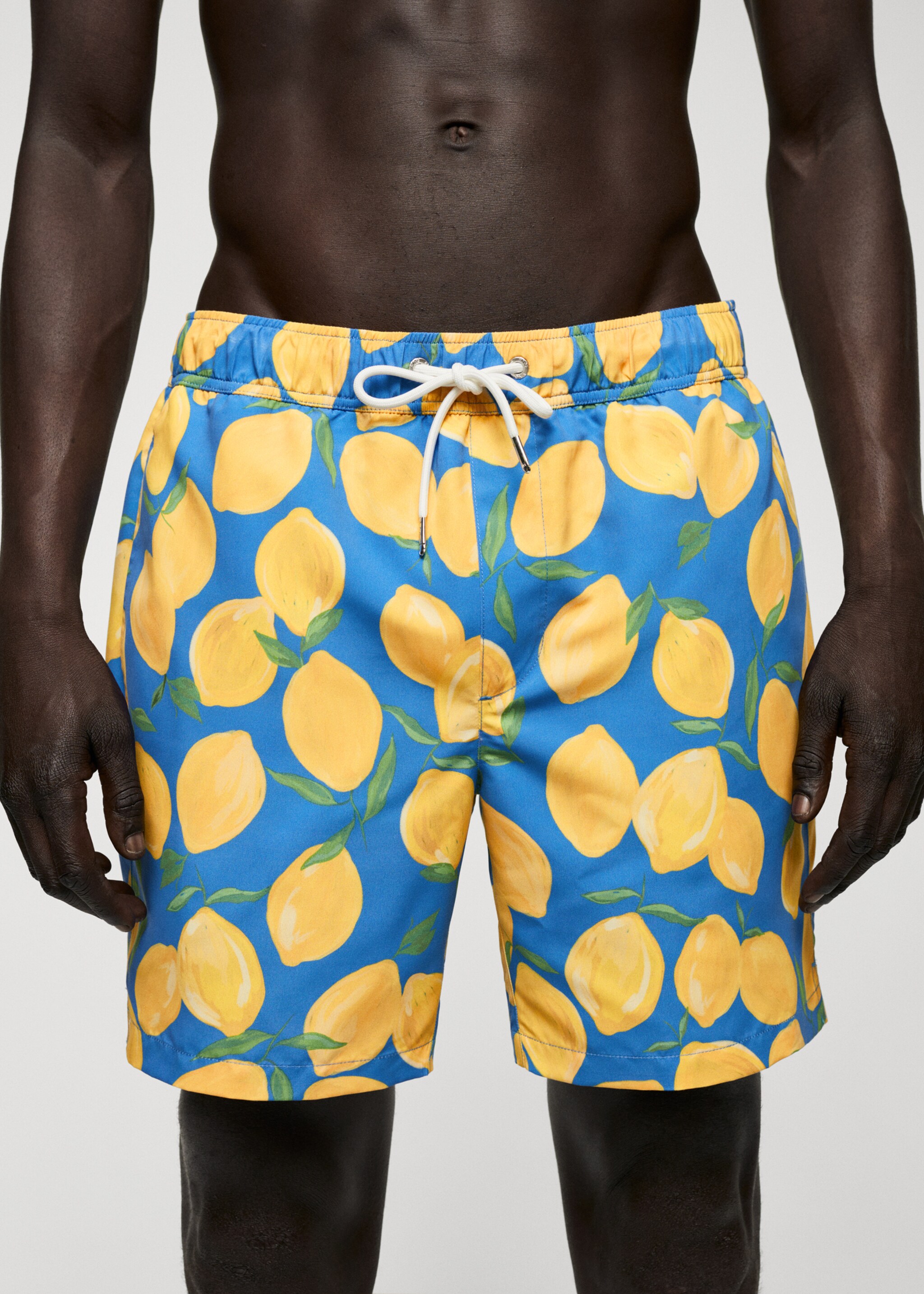 Lemon-print swimming trunks - Details of the article 1