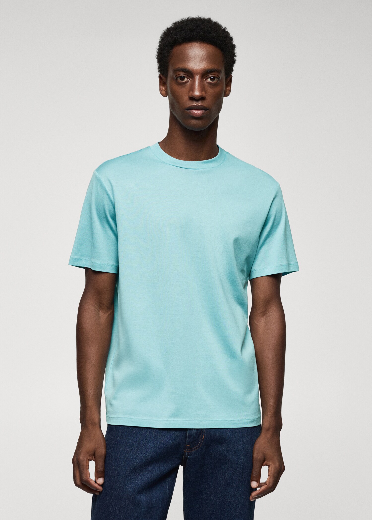 Mercerised regular-fit  t-shirt - Medium plane