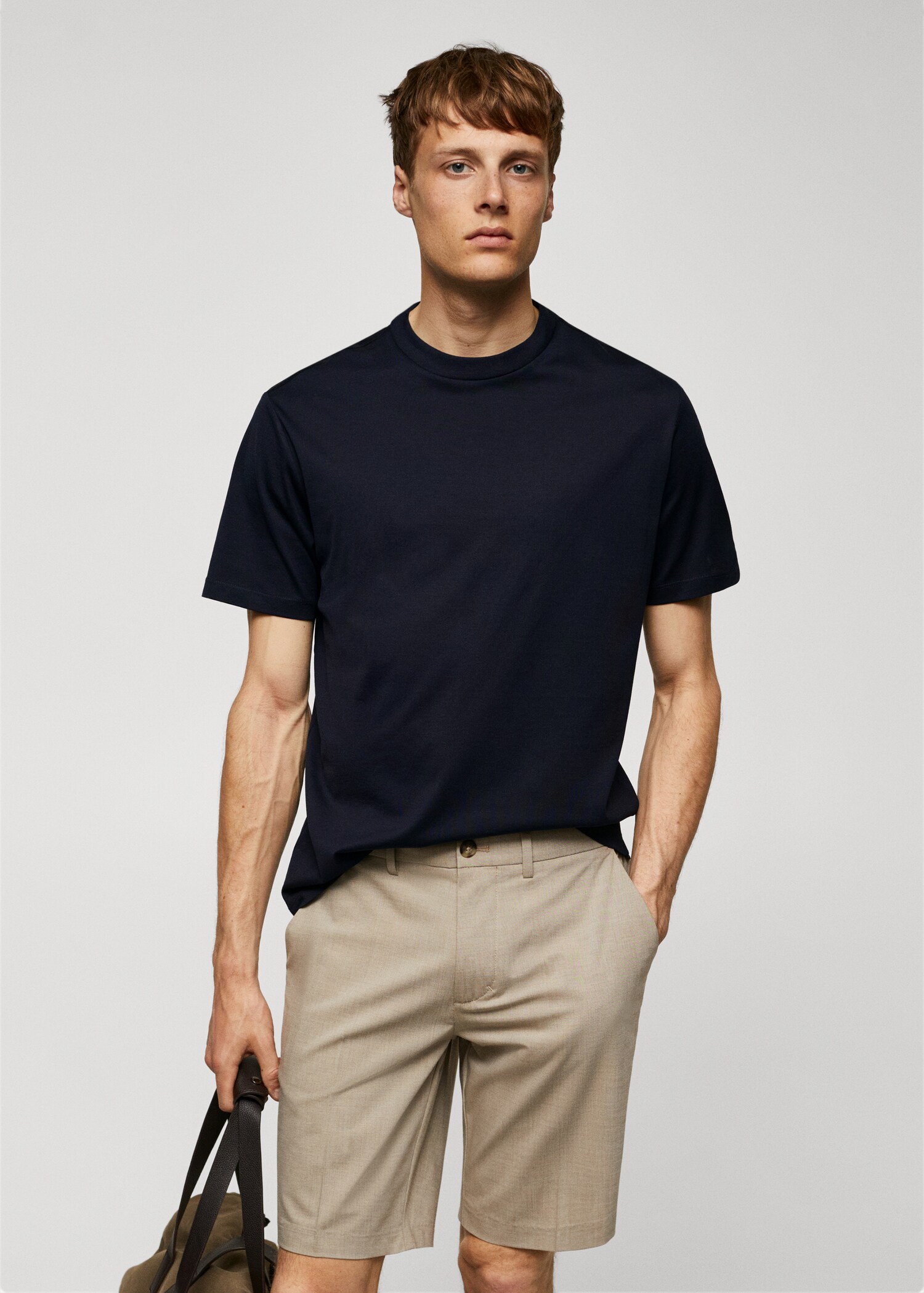 Mercerised regular-fit  t-shirt - Medium plane