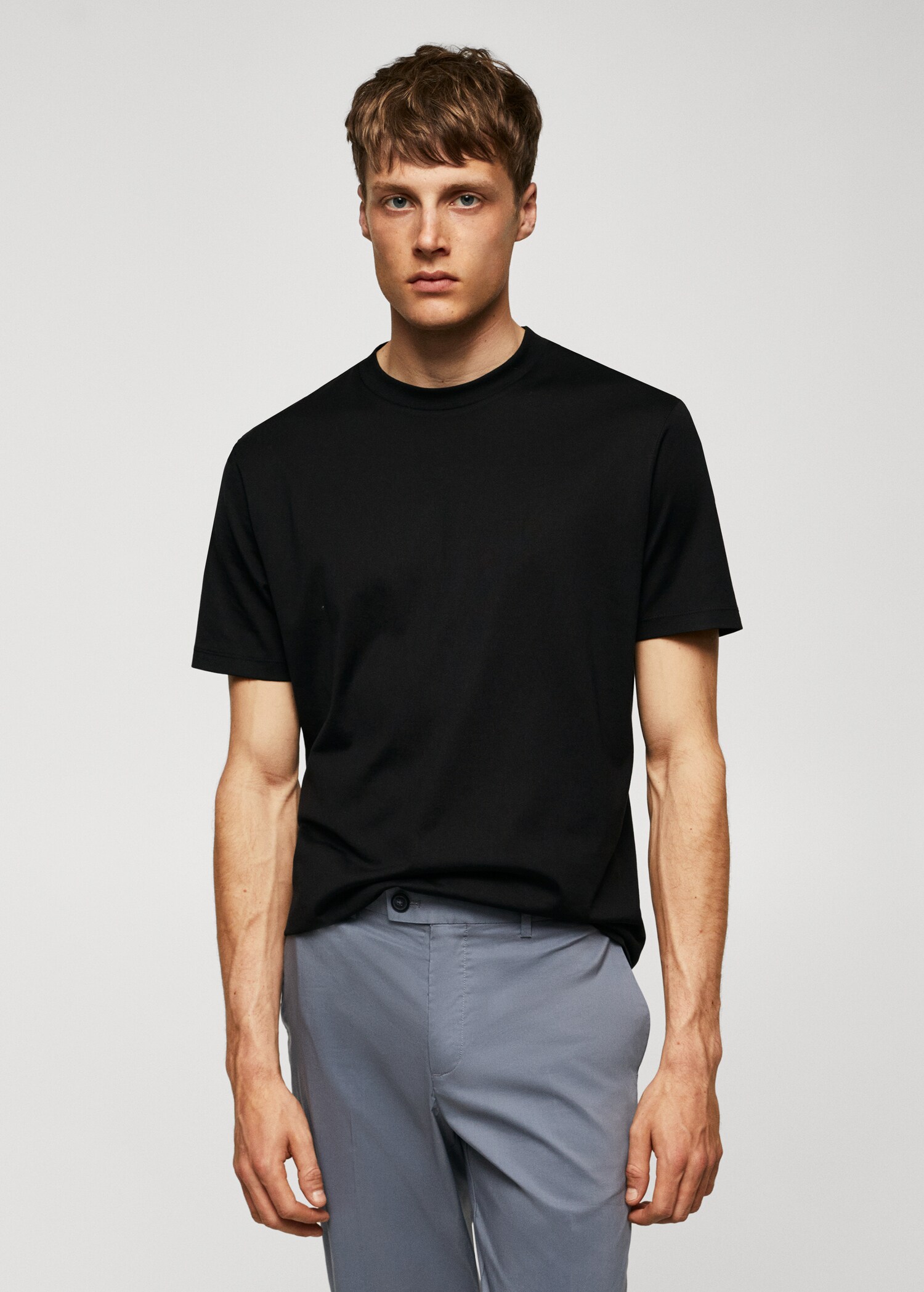 Mercerised regular-fit  t-shirt - Medium plane