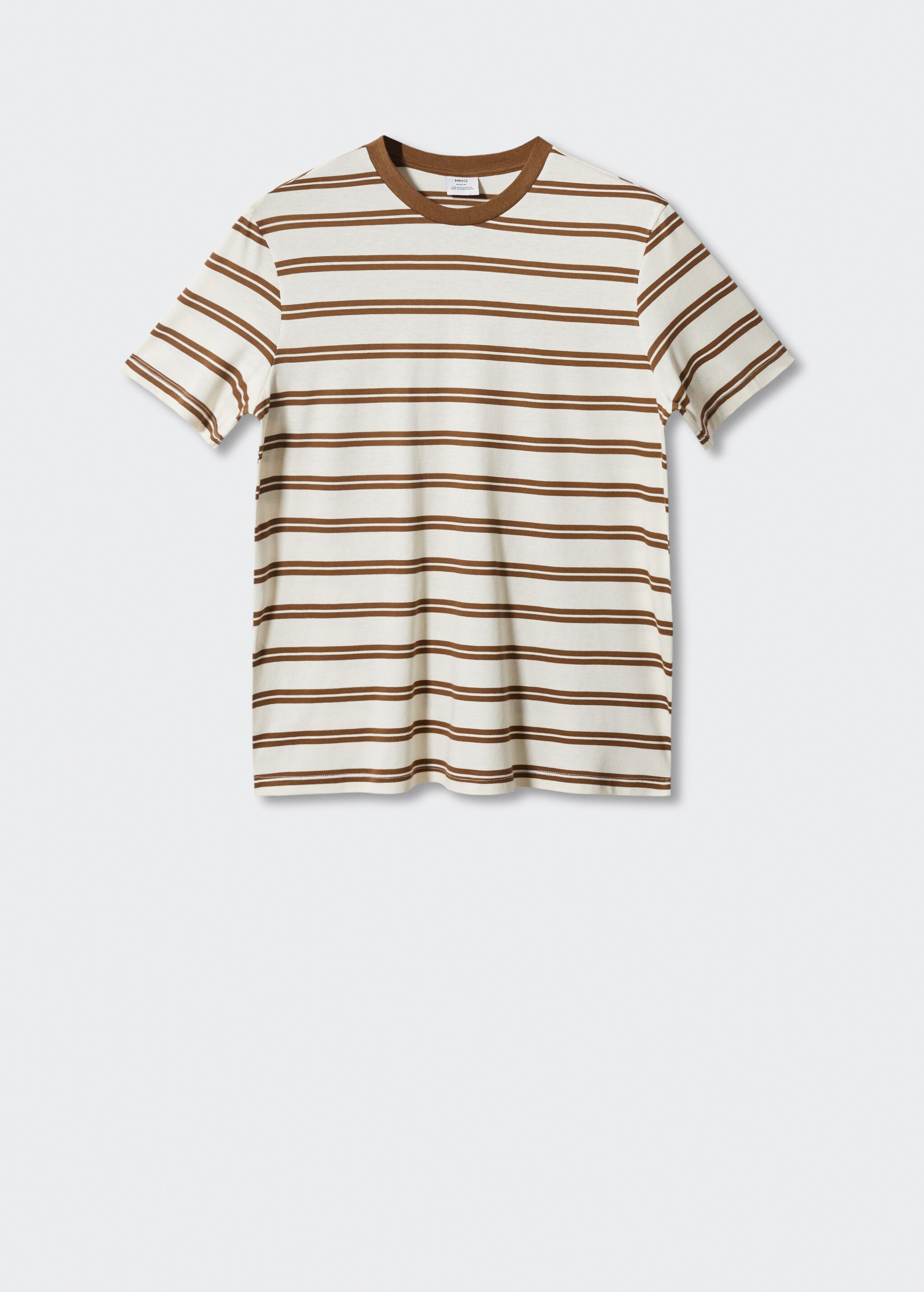 Gestreiftes Strick-T-Shirt aus Baumwolle mit Modal  - Artikel ohne Model