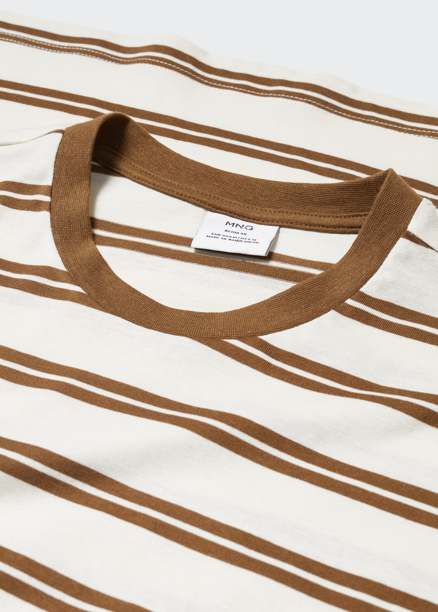 Striped modal cotton knitted t-shirt - Details of the article 8