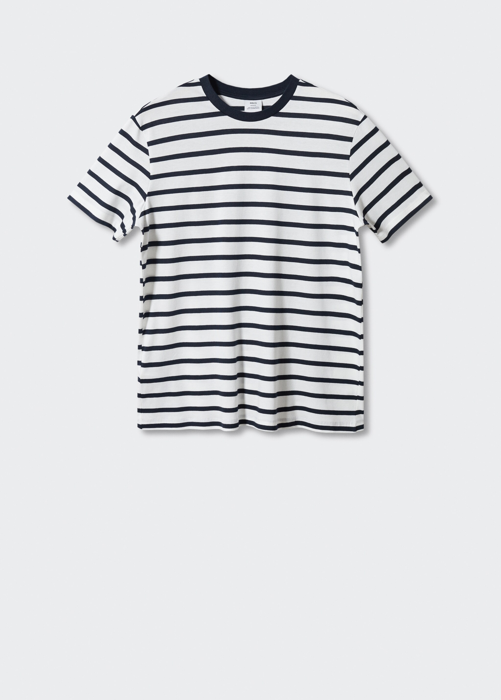 Striped modal cotton knitted t-shirt - Article without model