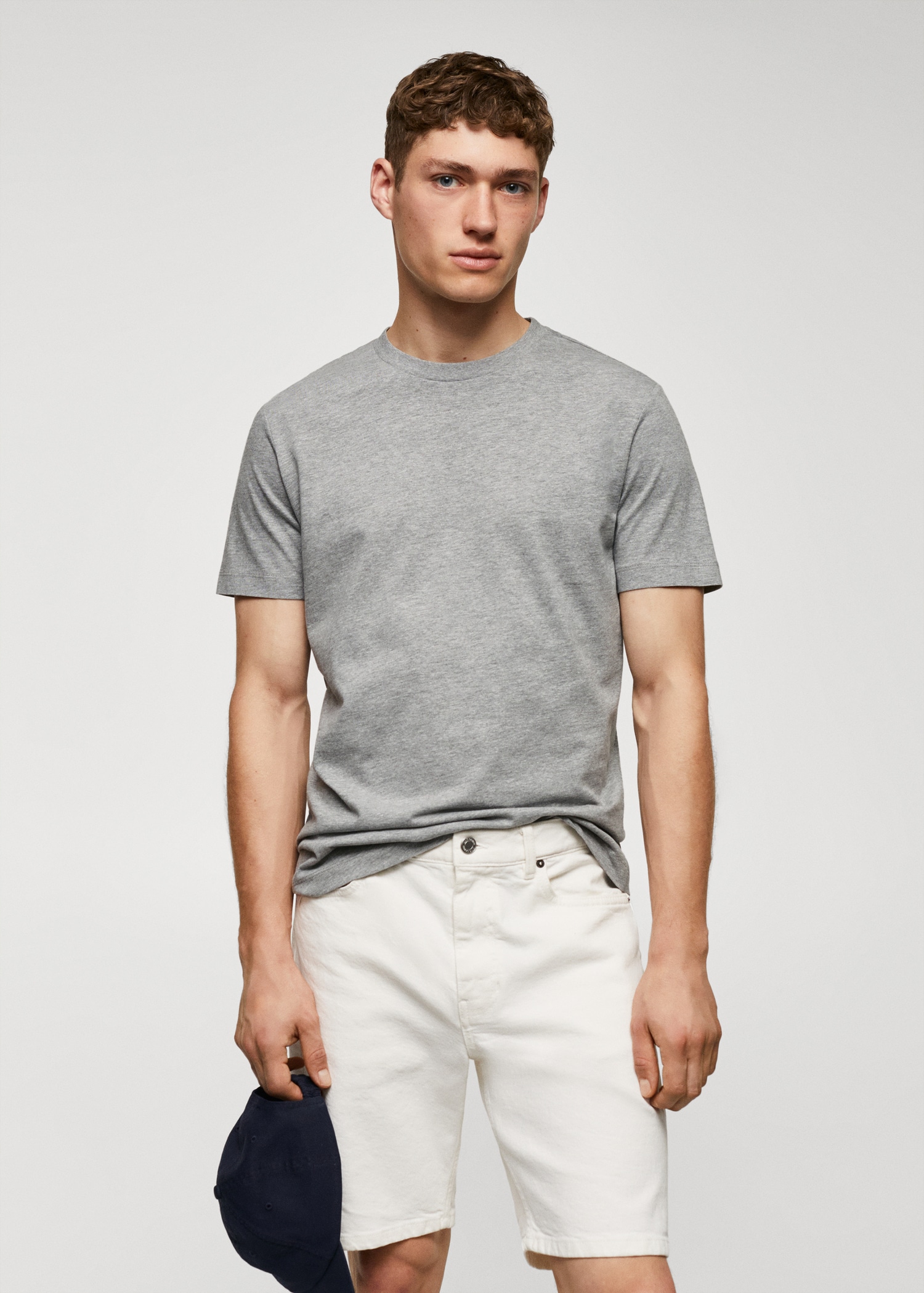 Camiseta básica algodón comfort stretch - Plano medio