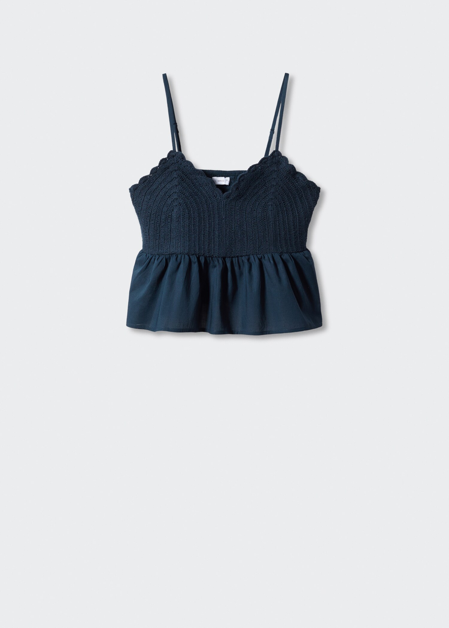 Cotton-blend knit top - Article without model
