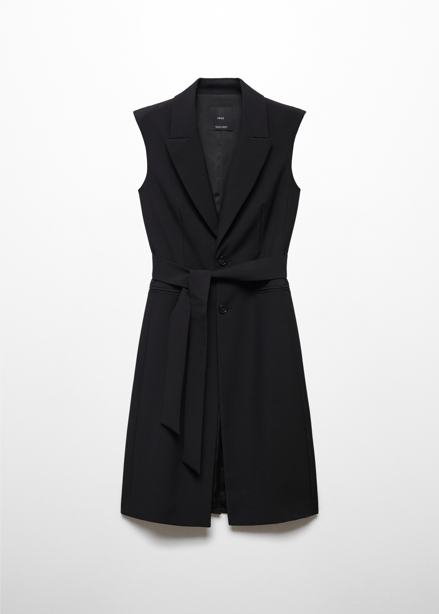 Long gilet with bow - Article without model