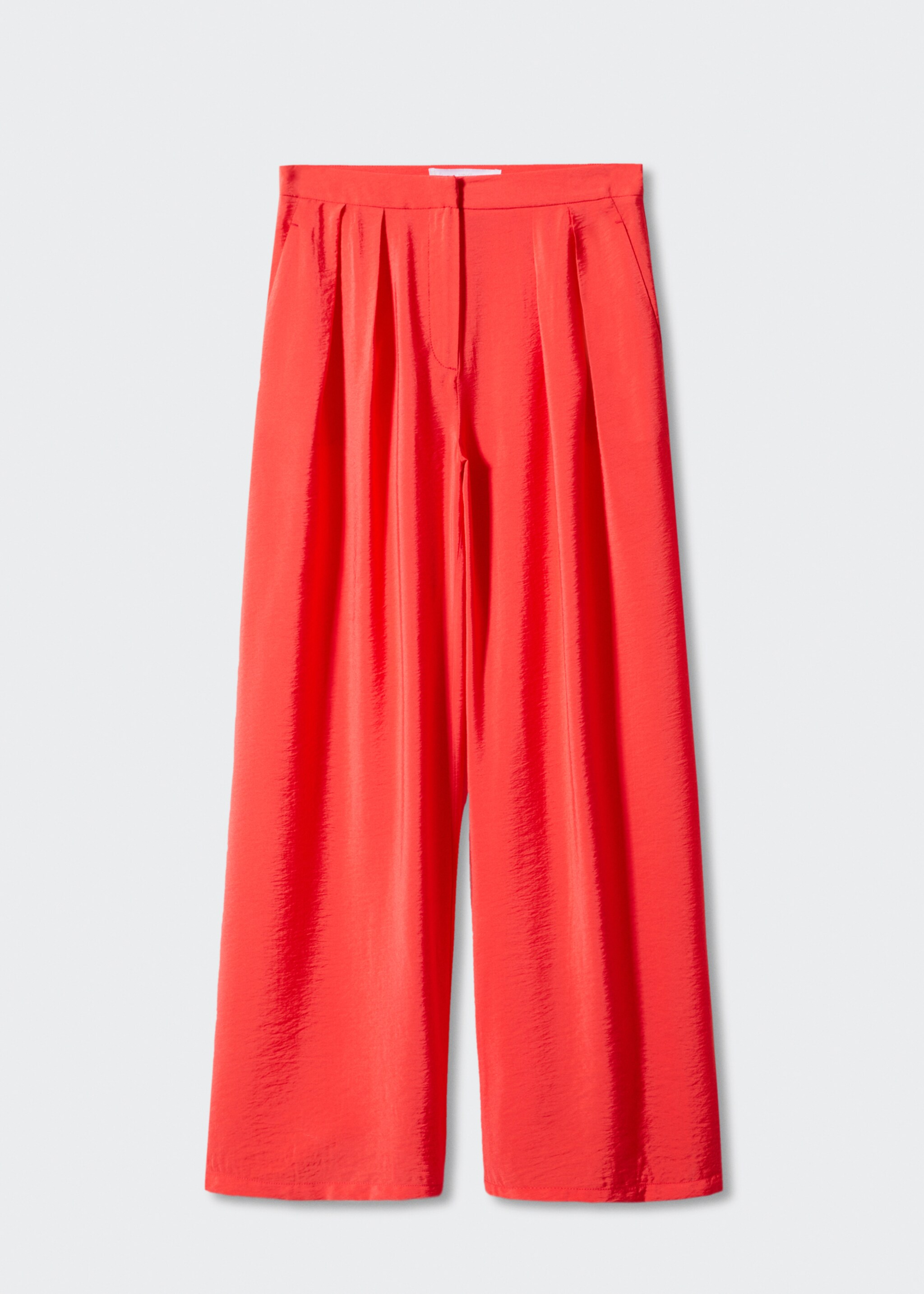 High-rise wideleg trousers - Article without model, Coral Red. Ref: 57040818-00.