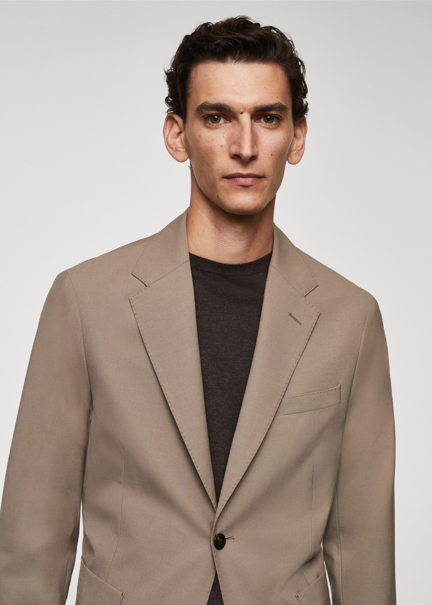 Σακάκι slim fit παρθένο μαλλί - Λεπτομέρεια του προϊόντος 1