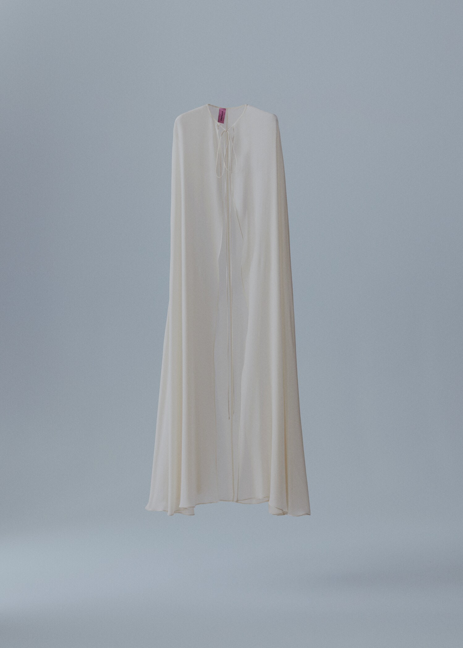 Long cape with tie zip - Article without model