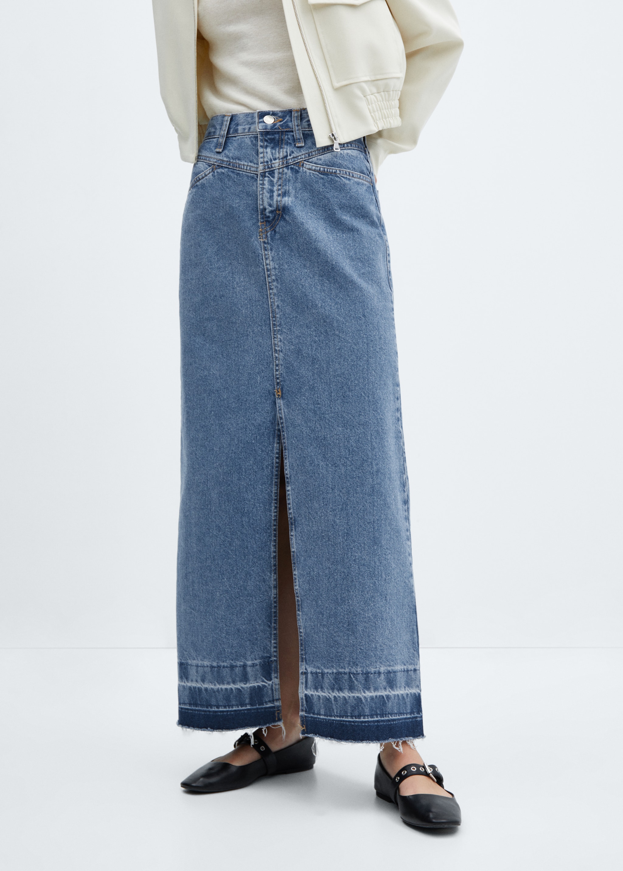 Long denim skirt Women MANGO OUTLET USA