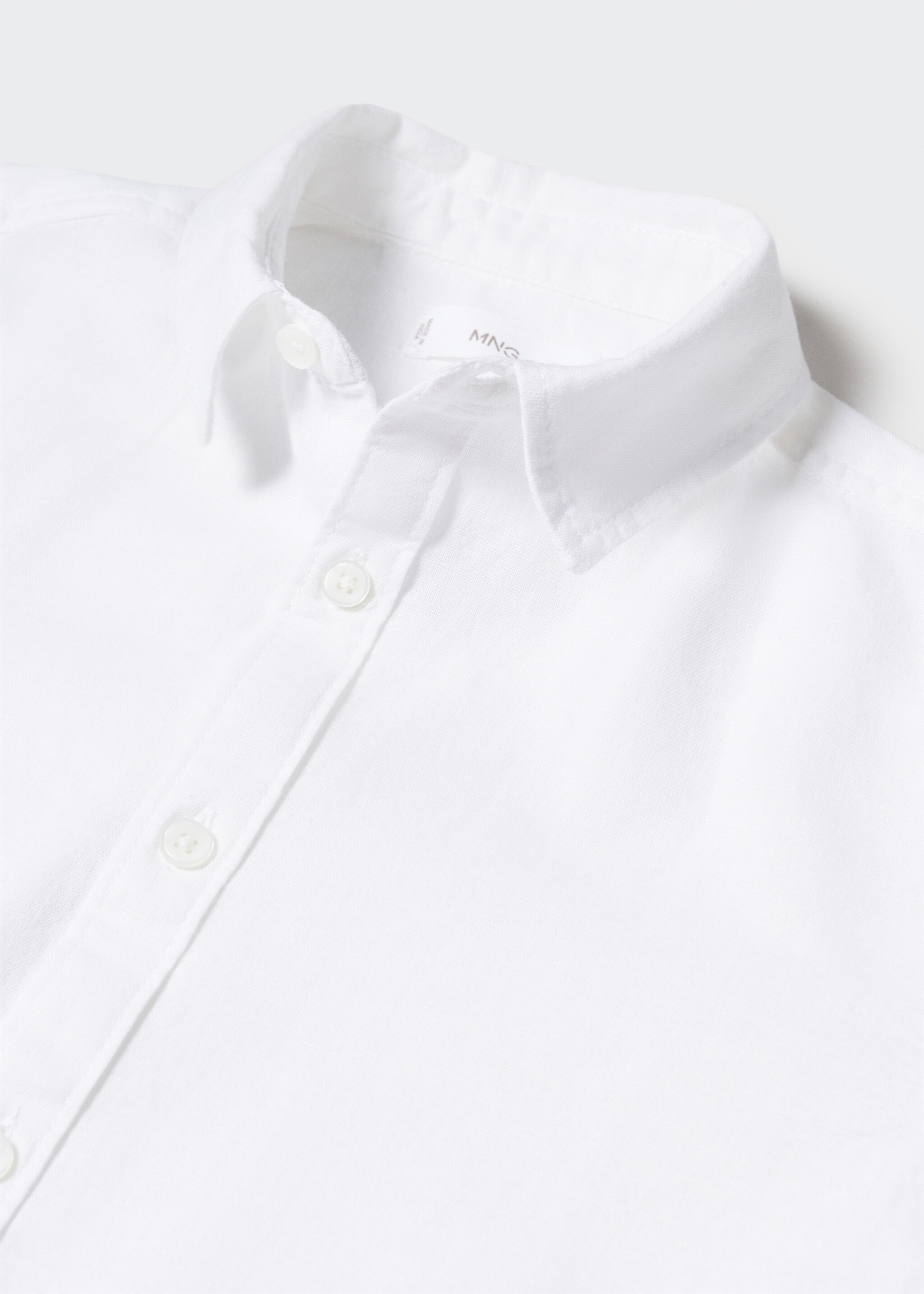 Regular Fit-Leinenhemd - Detail des Artikels 8, Weiß. Ref: 57041502-00.