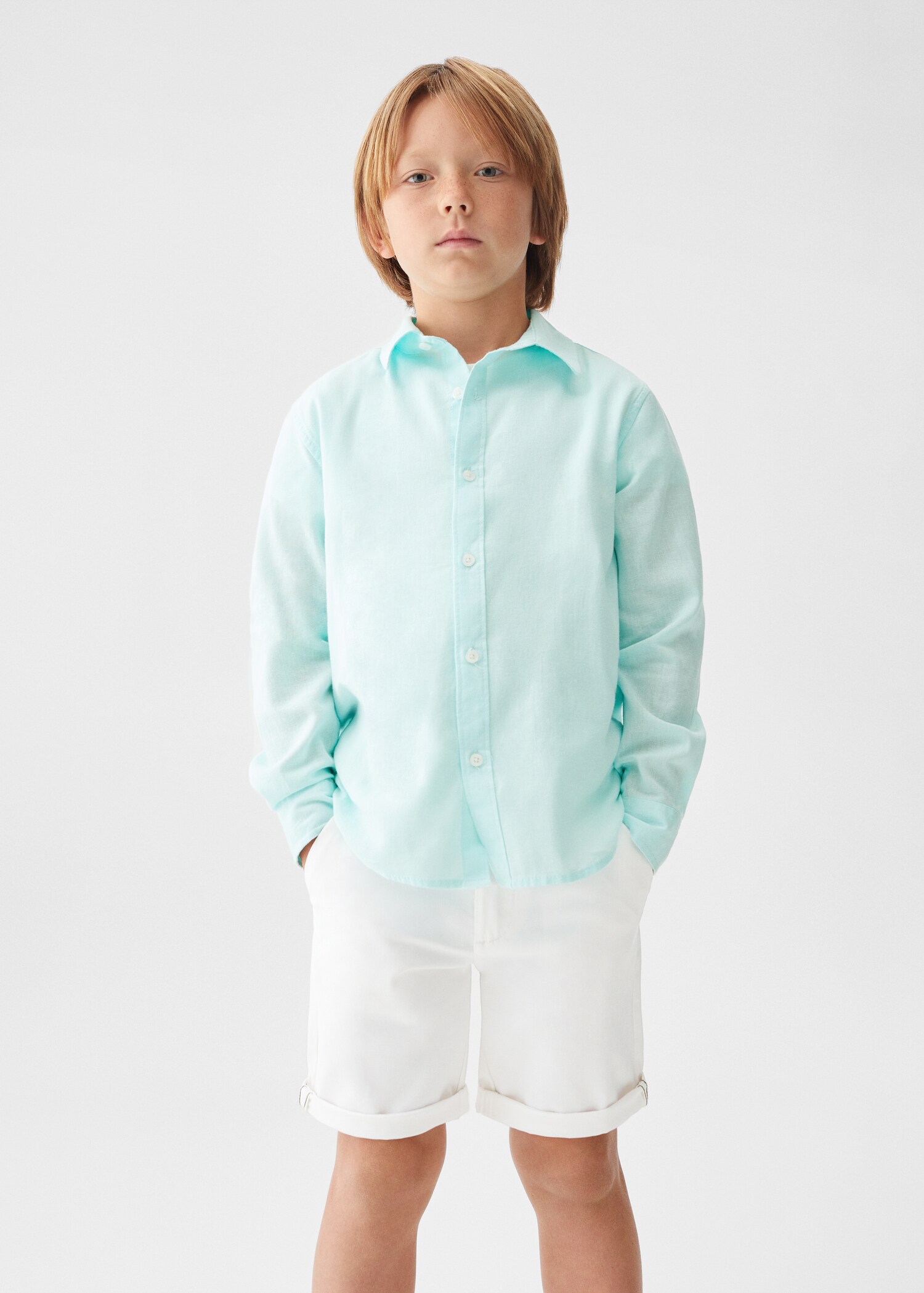 Regular-fit linen shirt - Reverse of the article