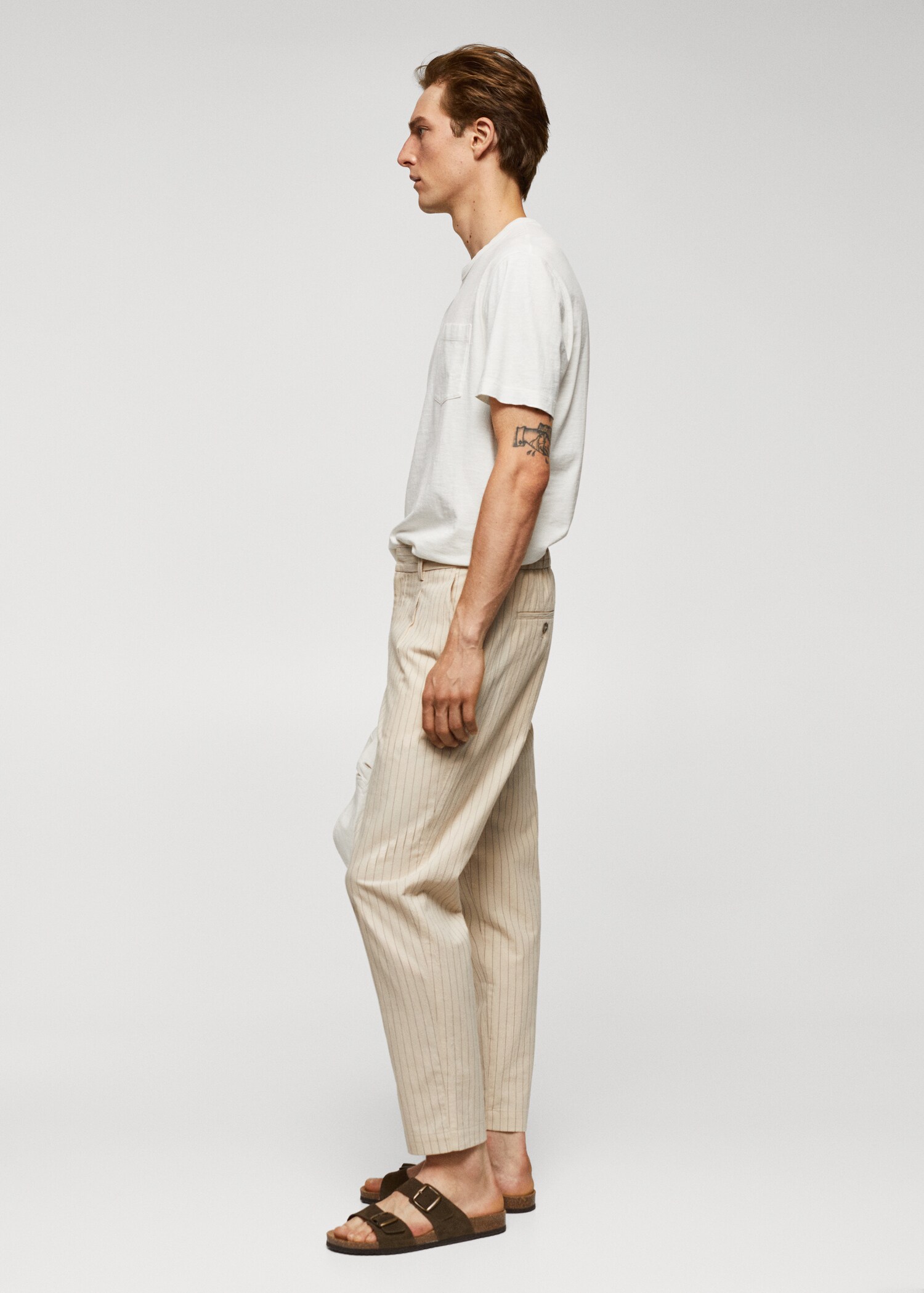 Pantalón algodón-lino seersucker - Detalle del artículo 2