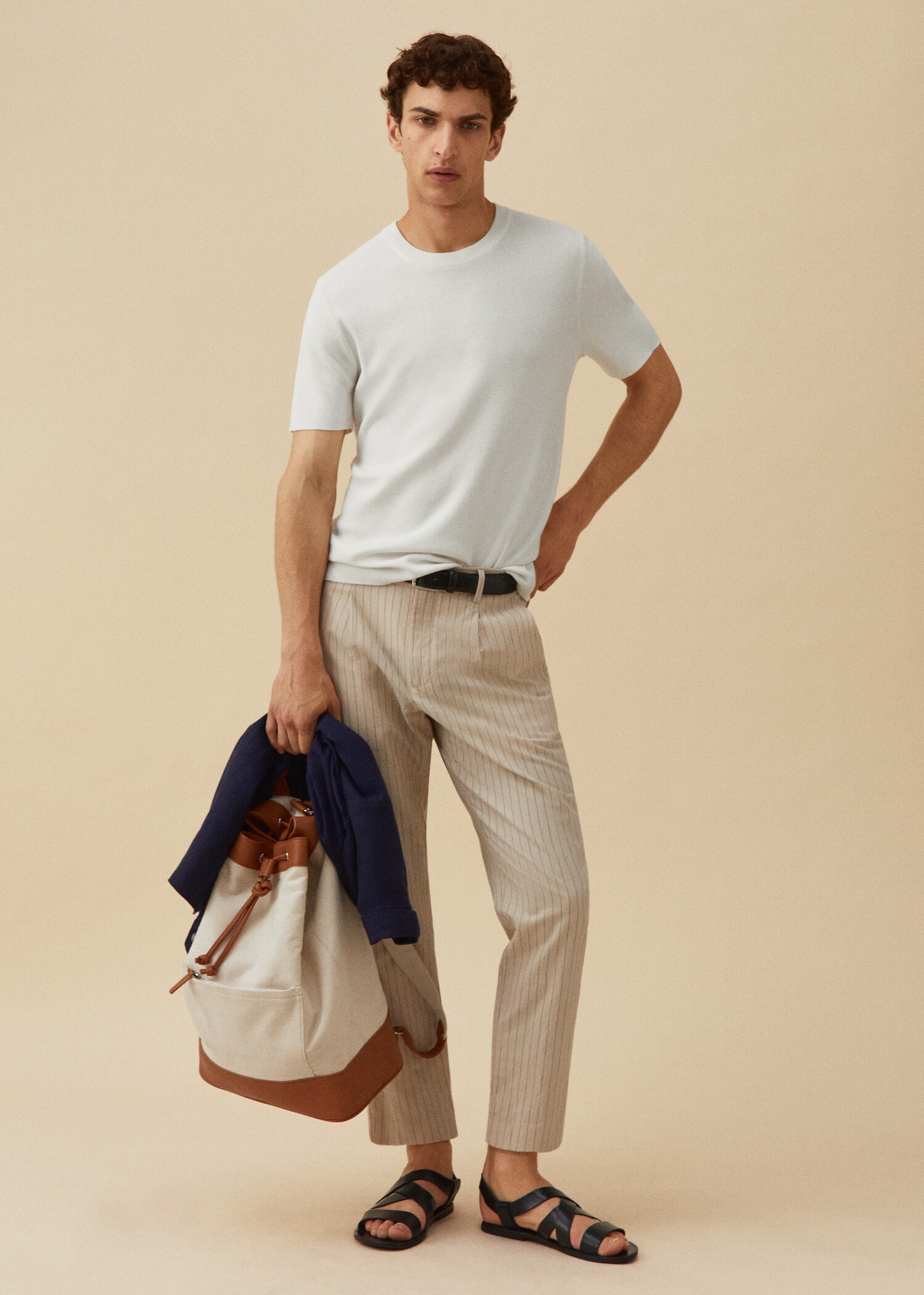 Pantalón algodón-lino seersucker - Detalle del artículo 5