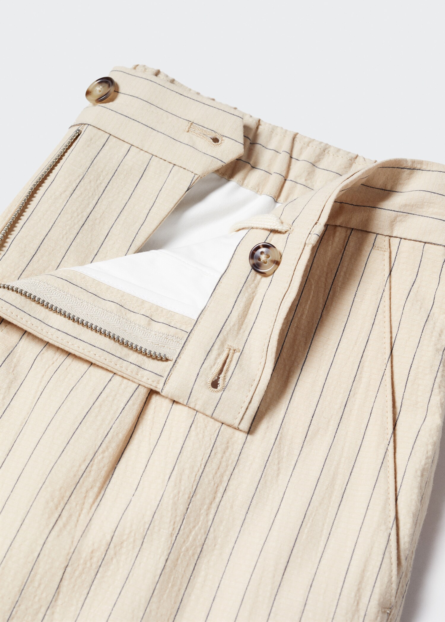 Pantalón algodón-lino seersucker - Detalle del artículo 8