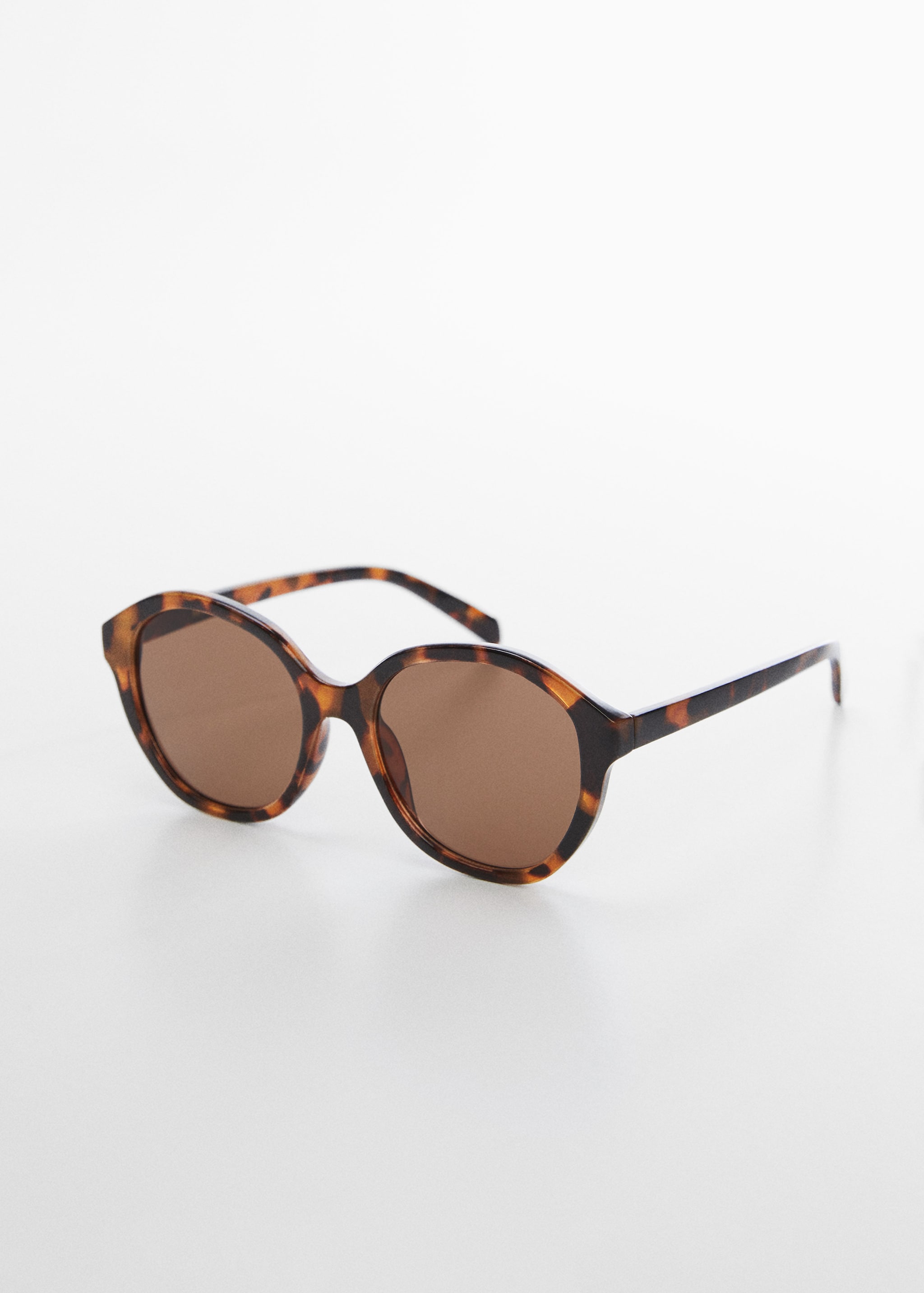 Tortoiseshell rounded sunglasses - Medium plane
