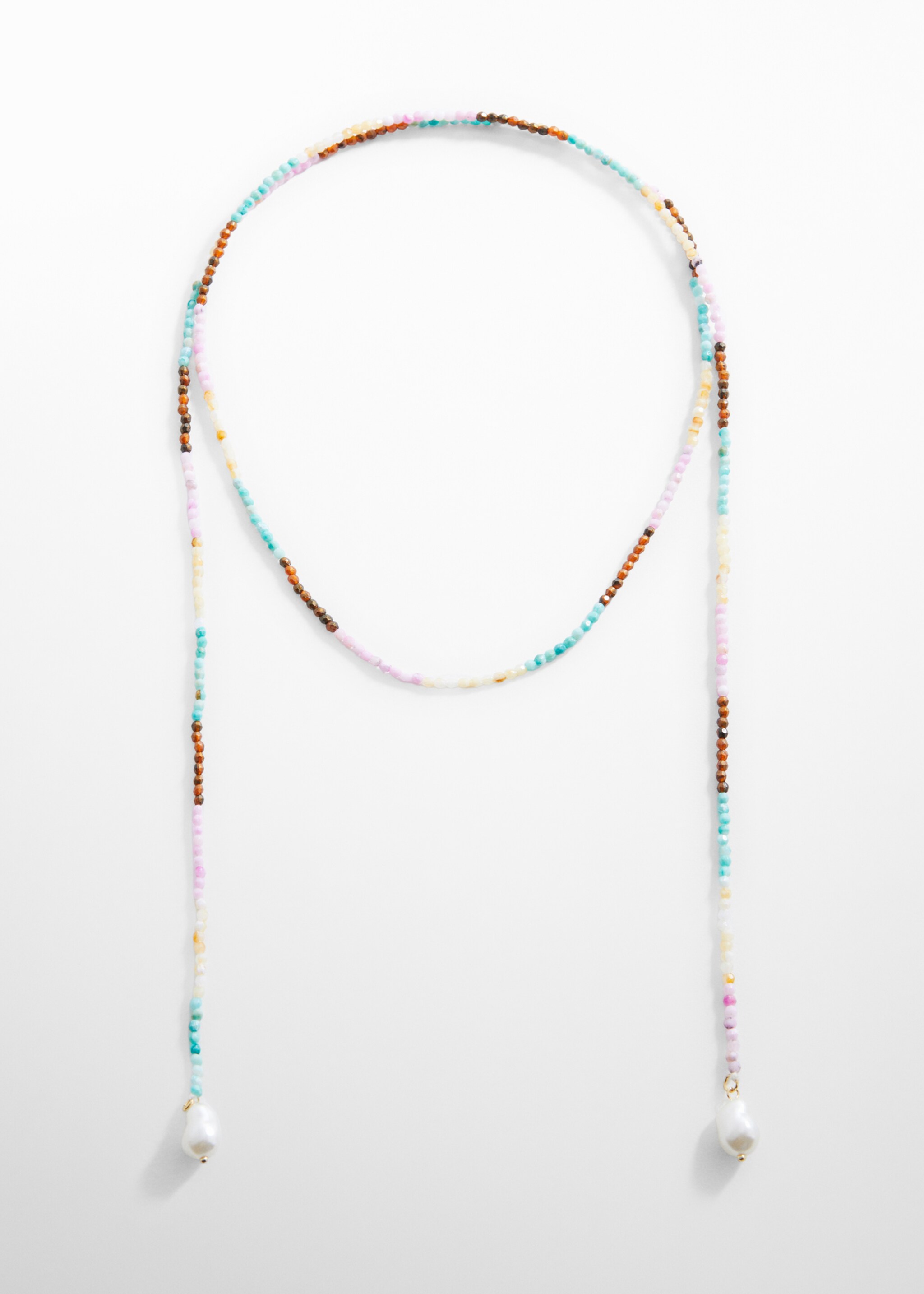 Mixed bead necklace - Article without model, Pastel Pink. Ref: 57042526-00.