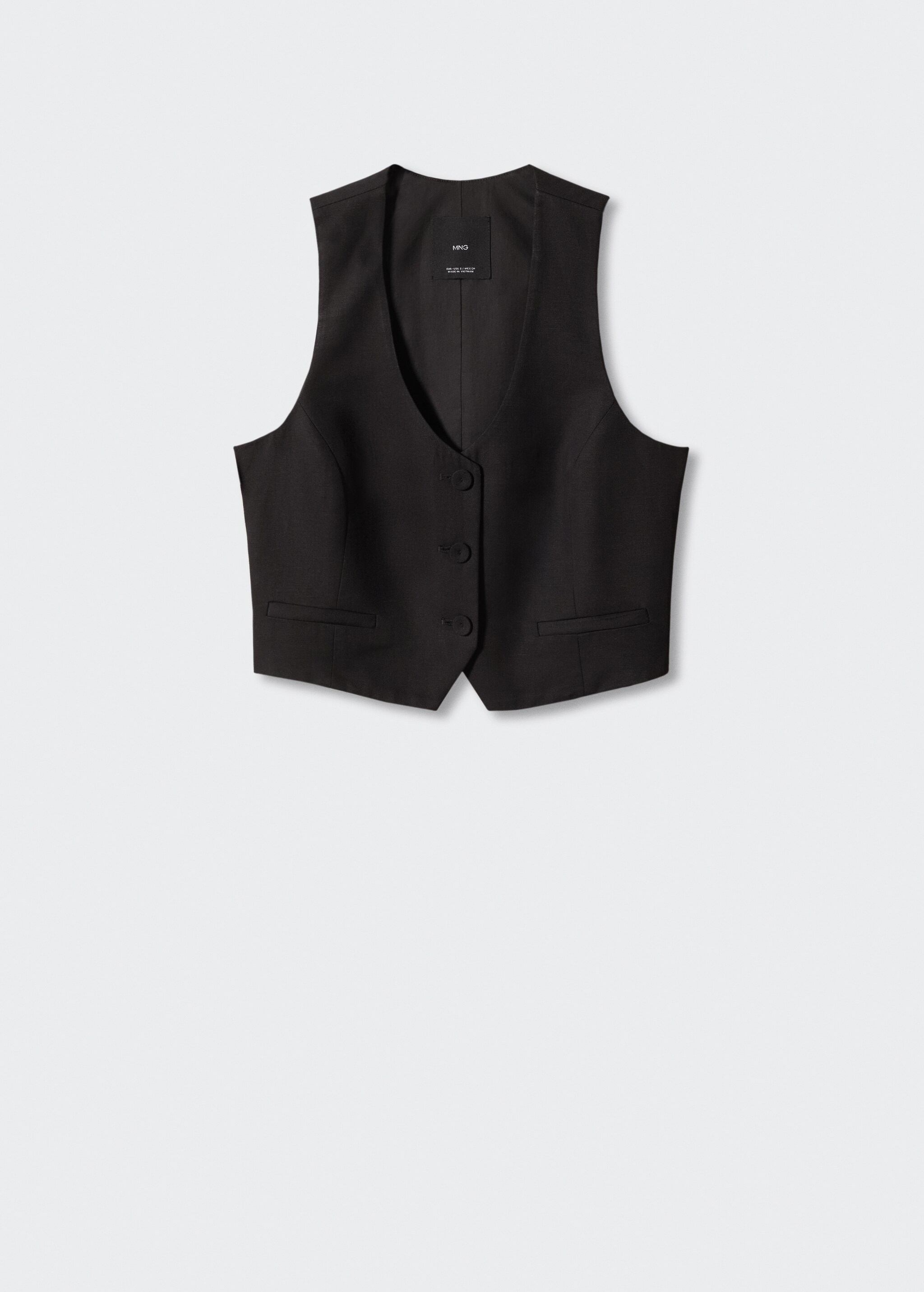 Fitted gilet with buttons - Article without model