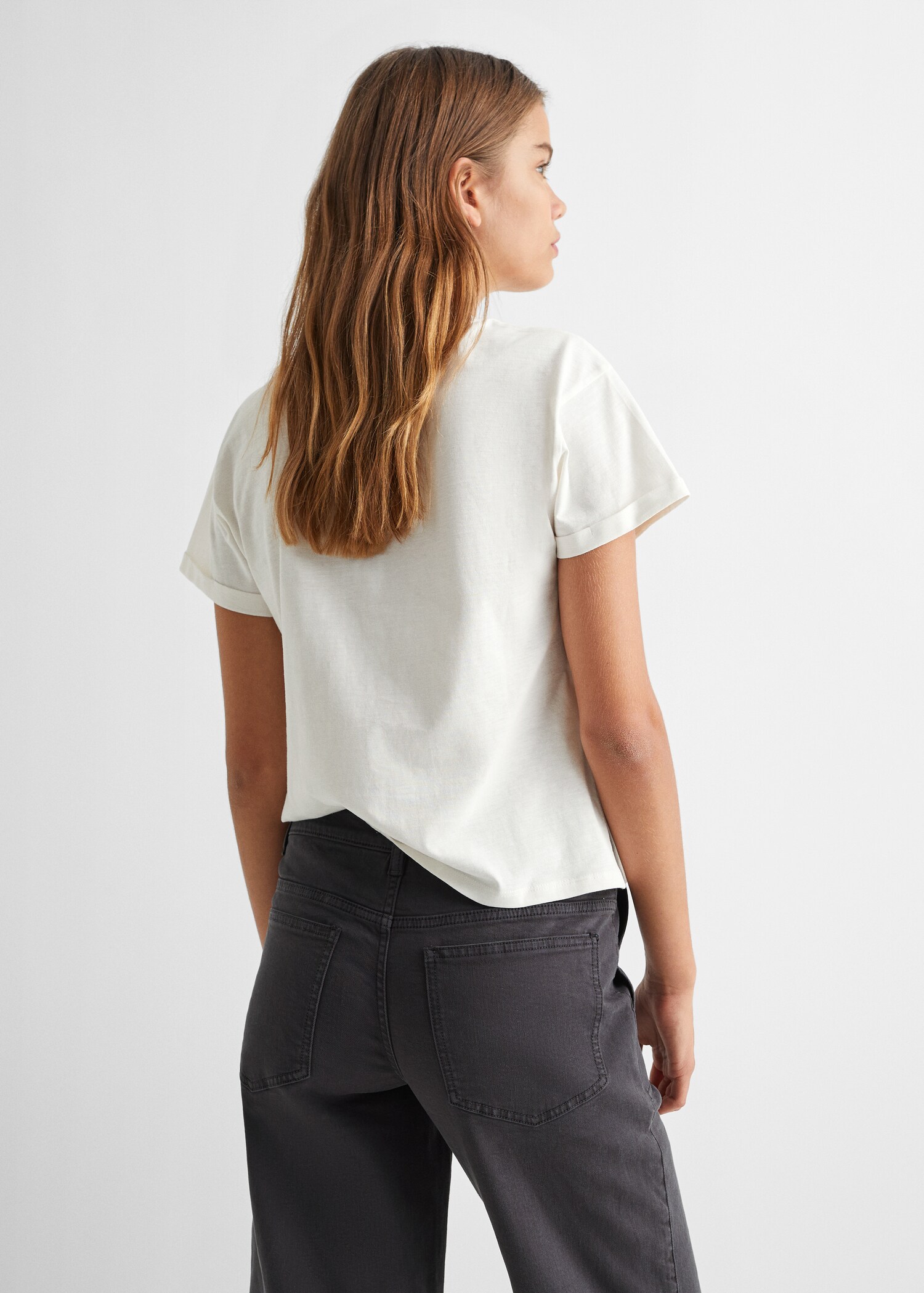 Basic-T-Shirt aus Baumwolle - Rückseite des Artikels