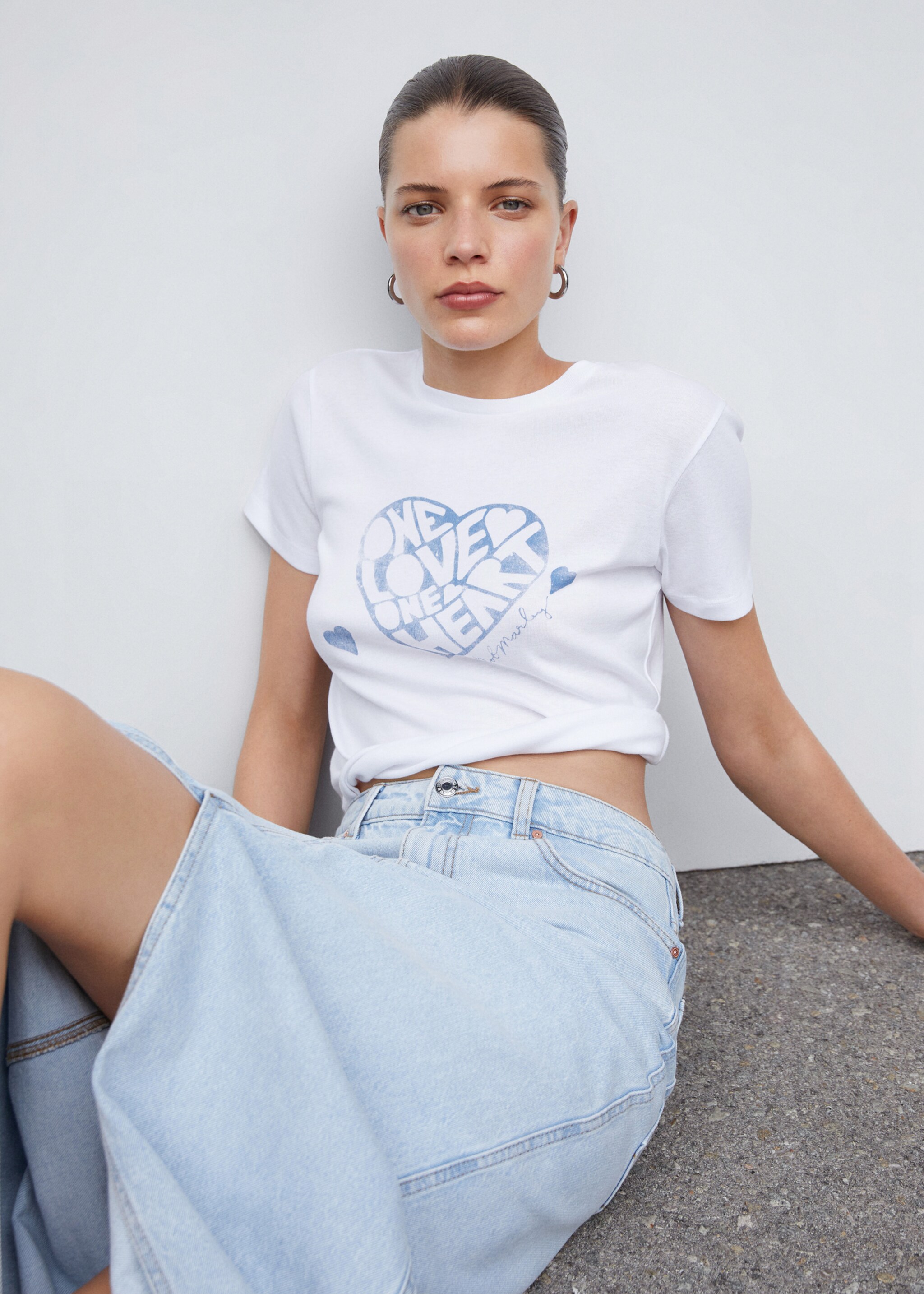 Bob Marley T-shirt - Details of the article 1, White. Ref: 57042896-00.