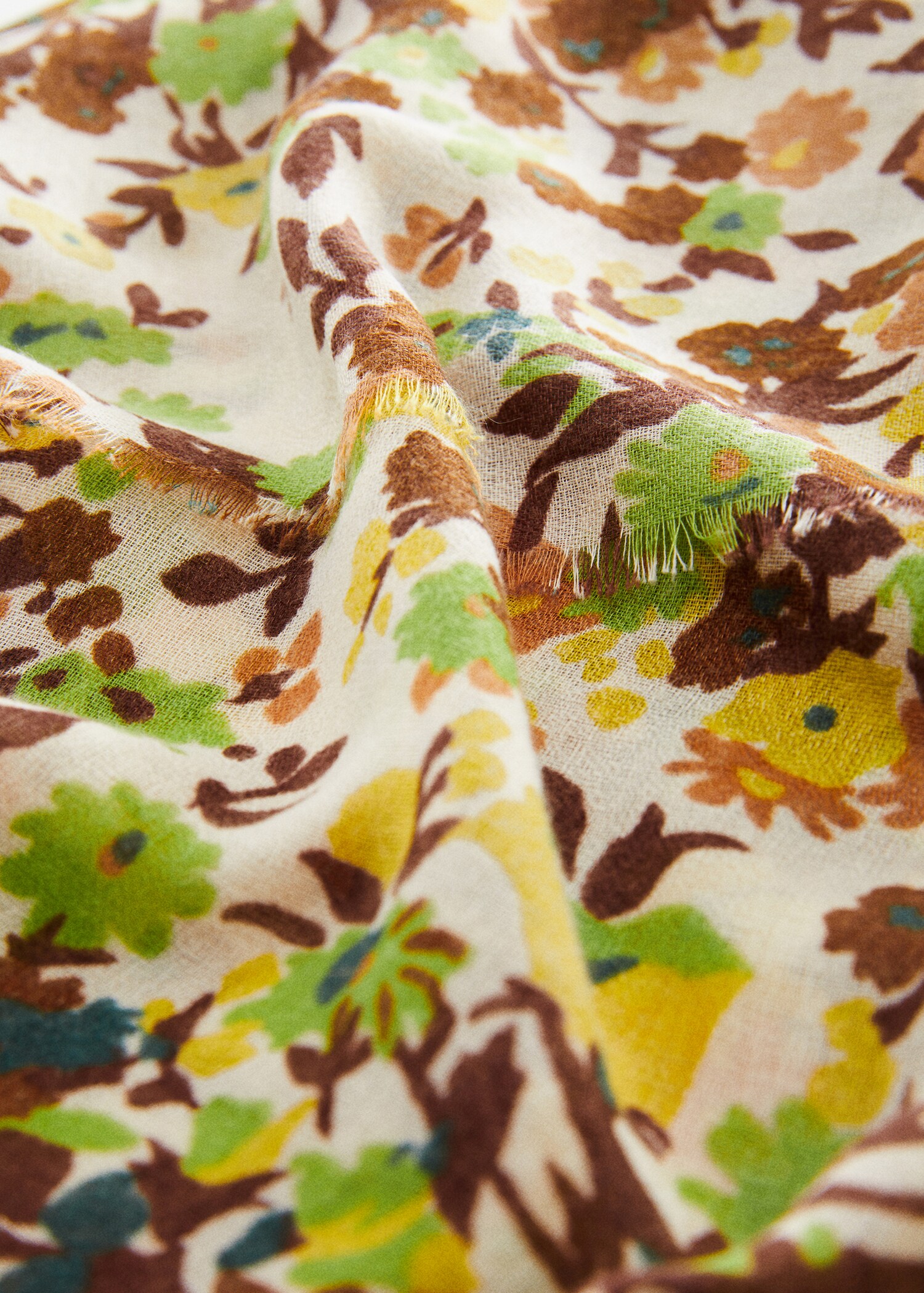 Scarf med blomstertryck - Bild av mittparti
