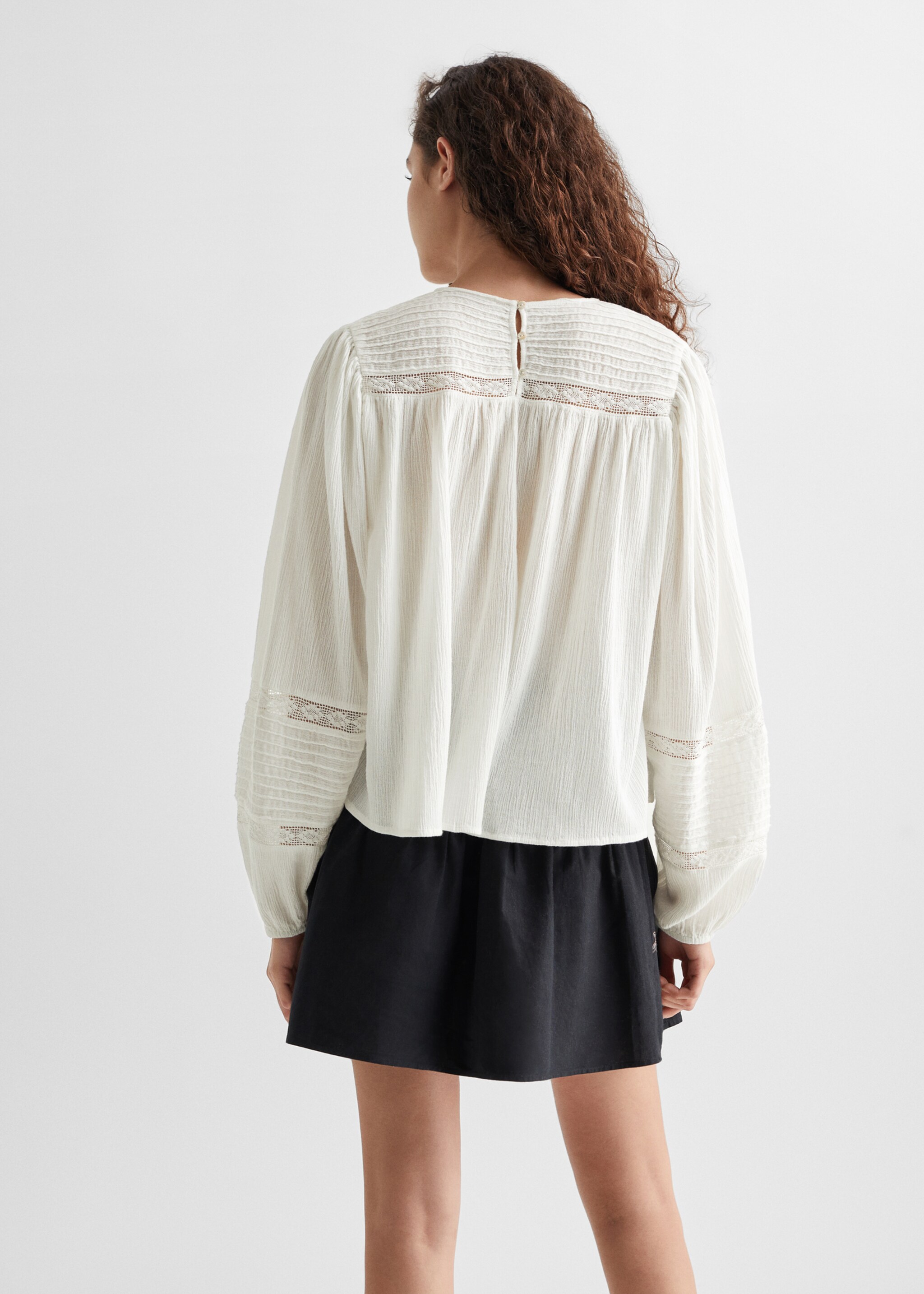 Blouse brodée coton - Verso de l’article