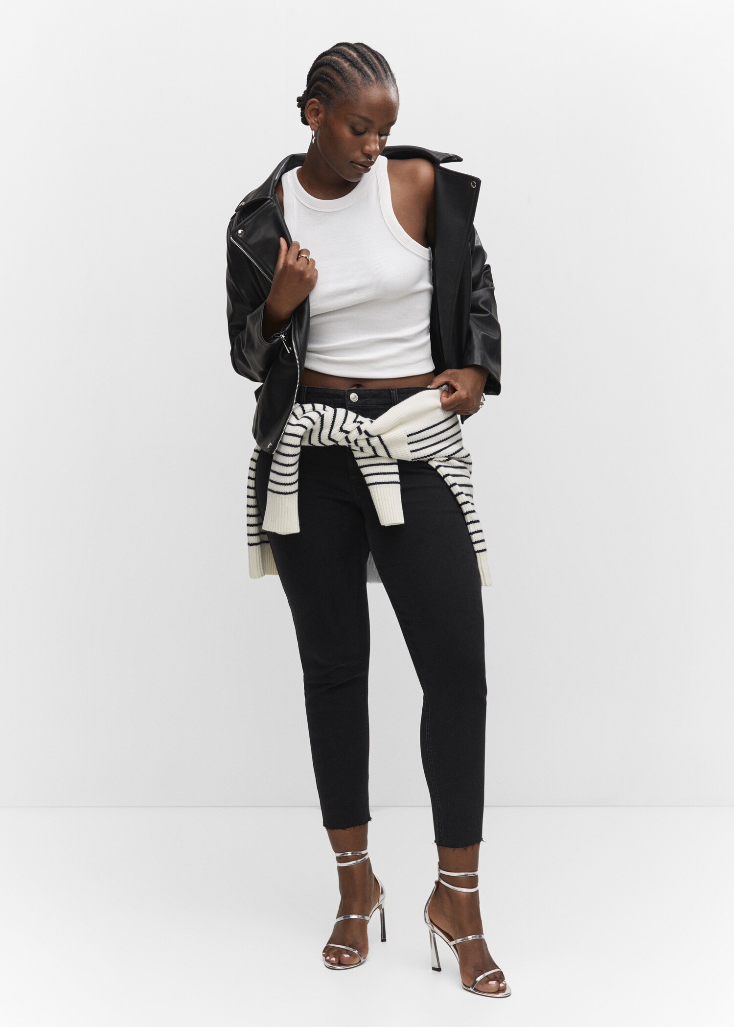 Faux-leather biker jacket - Details of the article 3