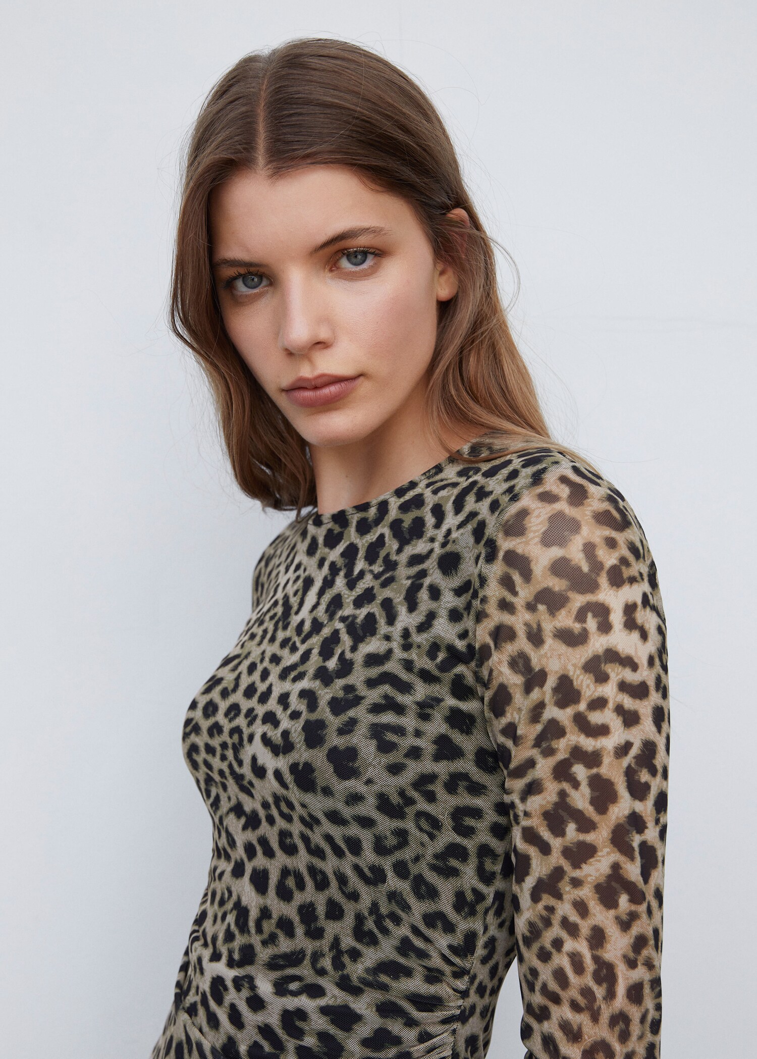 Animal-print midi-dress - Details of the article 1