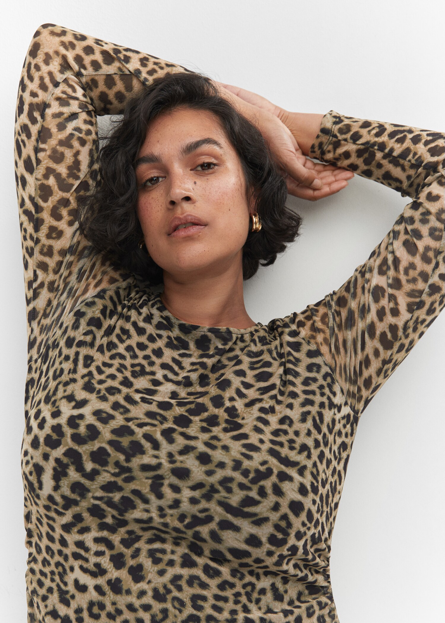 Animal-print midi-dress - Details of the article 4