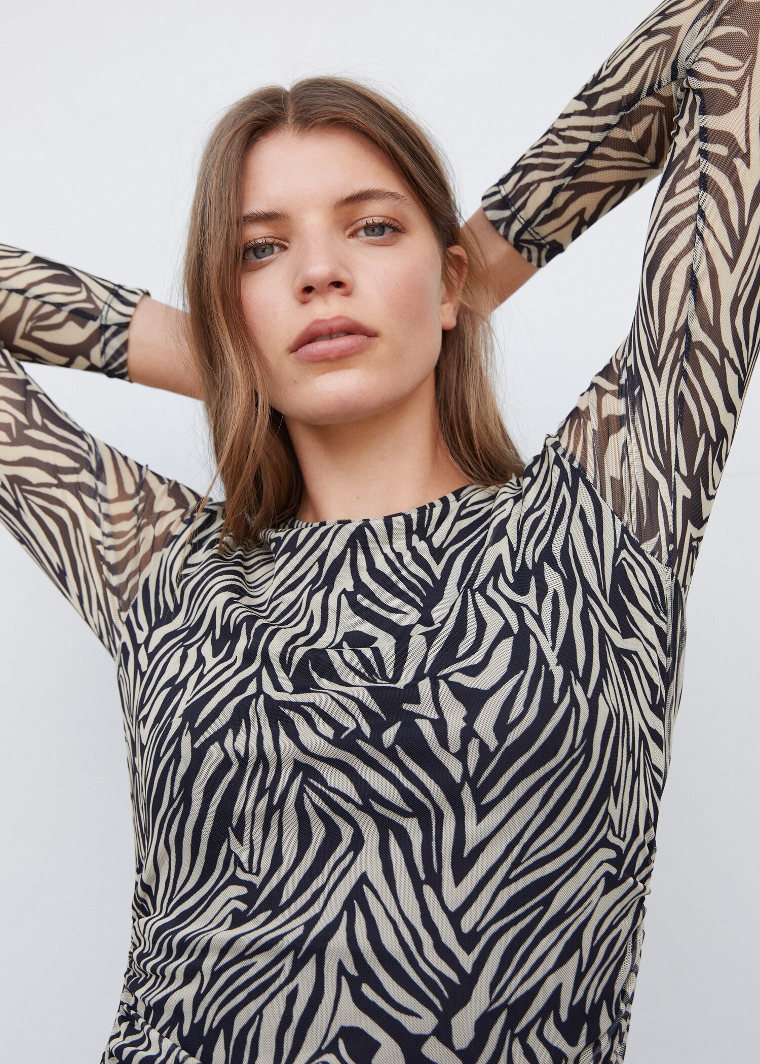 Animal-print midi-dress - Details of the article 1