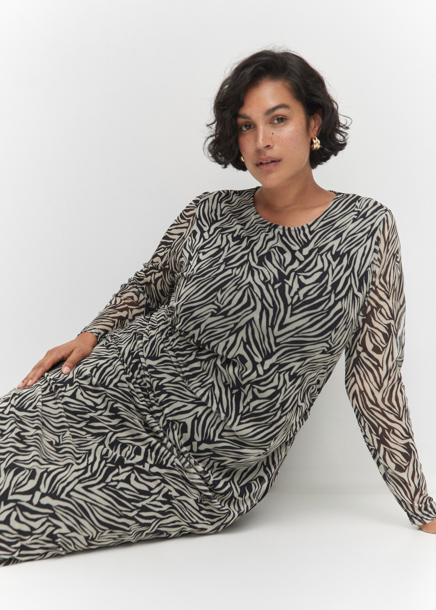 Animal-print midi-dress - Details of the article 4