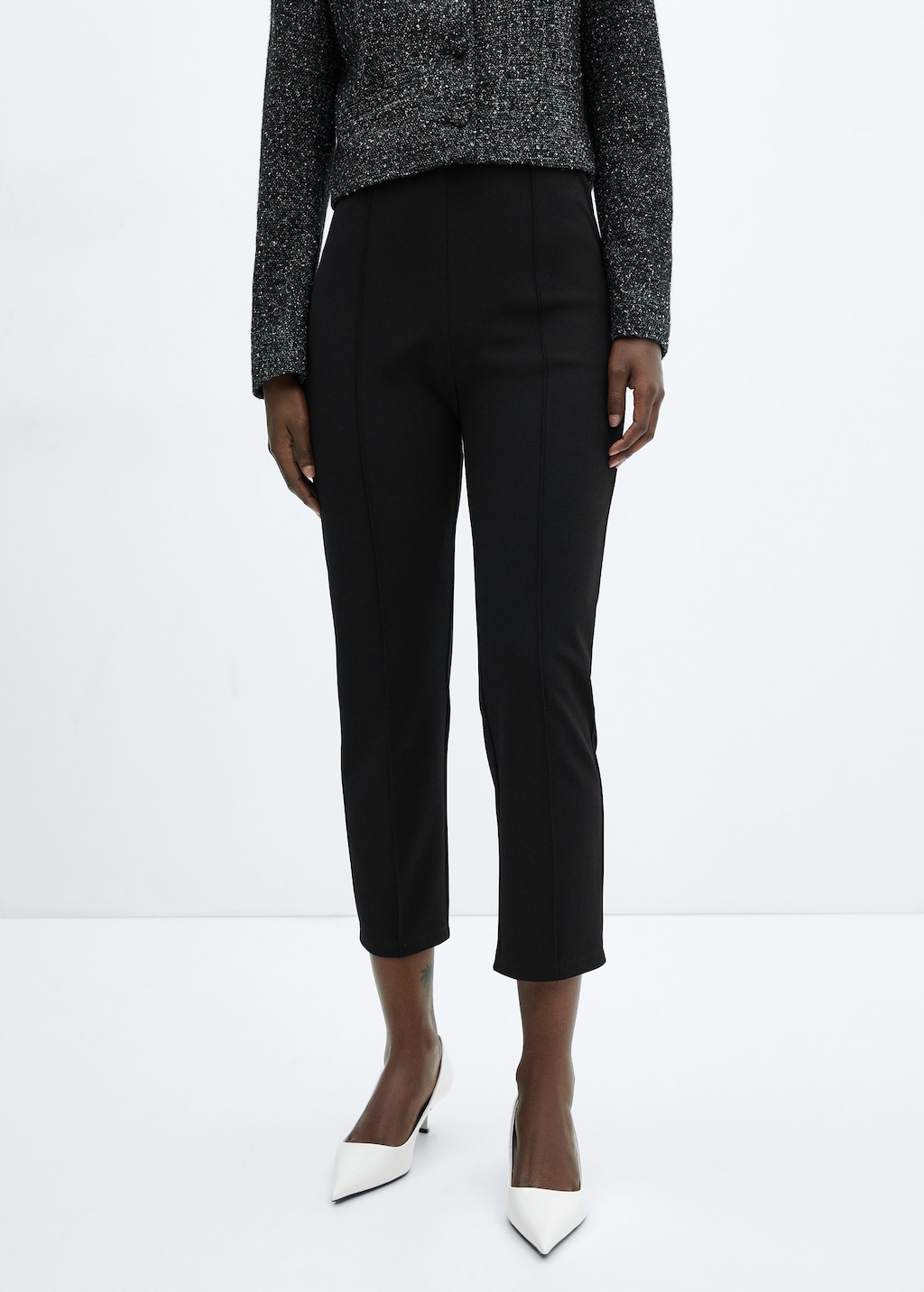 High waist skinny trousers