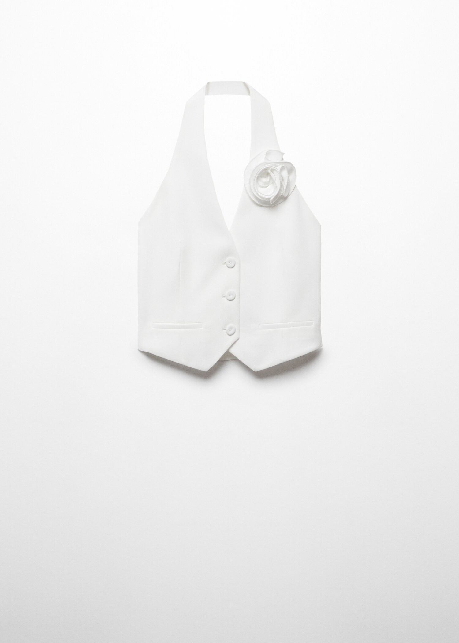 Vest with floral appliqué  - Article without model