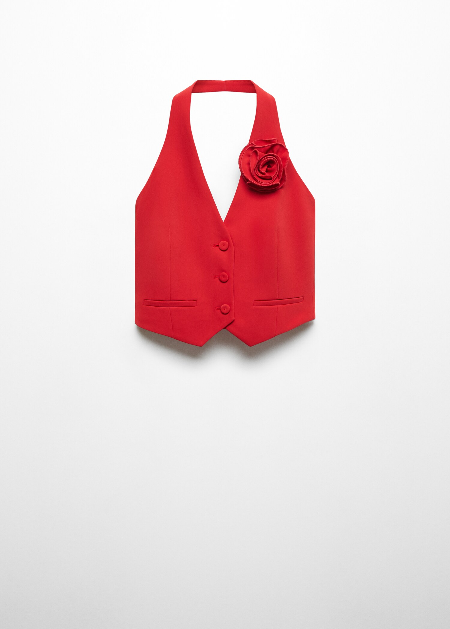 Vest with floral appliqué  - Article without model
