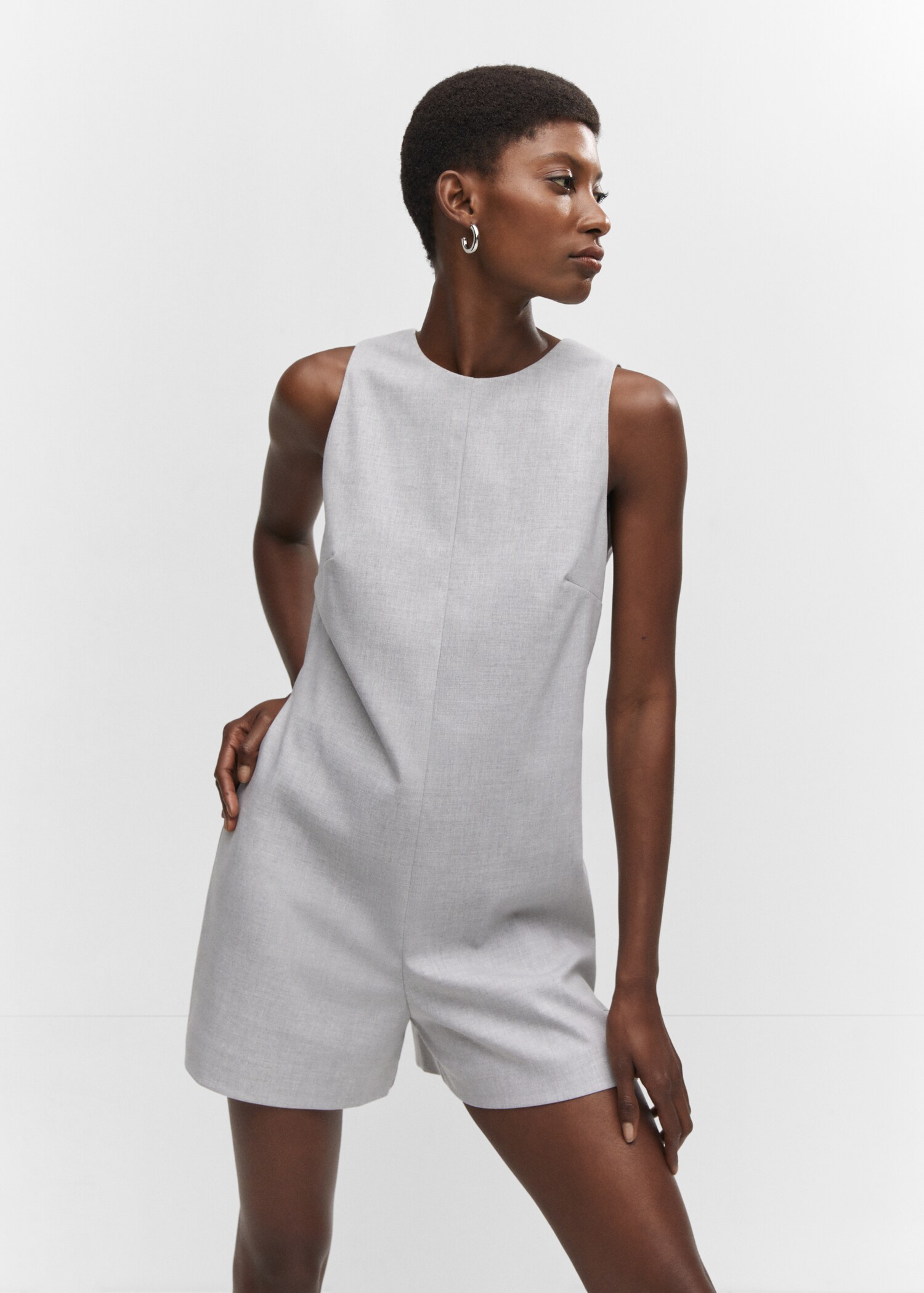 Straight short jumpsuit - Medium plane