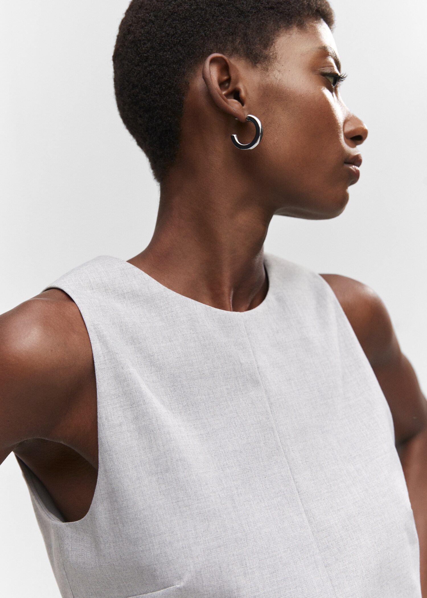 Straight short jumpsuit - Details of the article 1