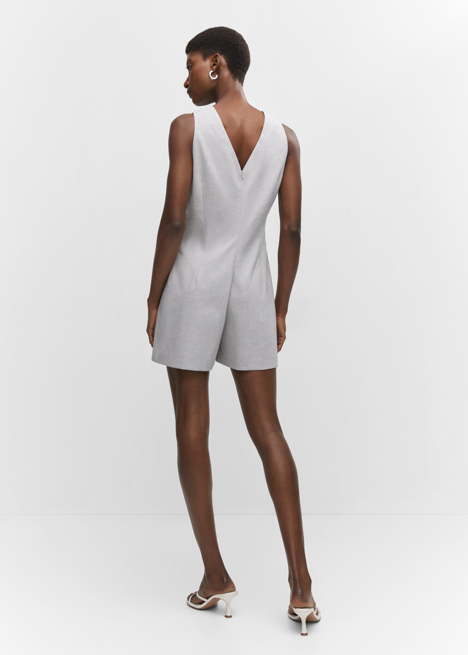 Straight short jumpsuit - Reverse of the article