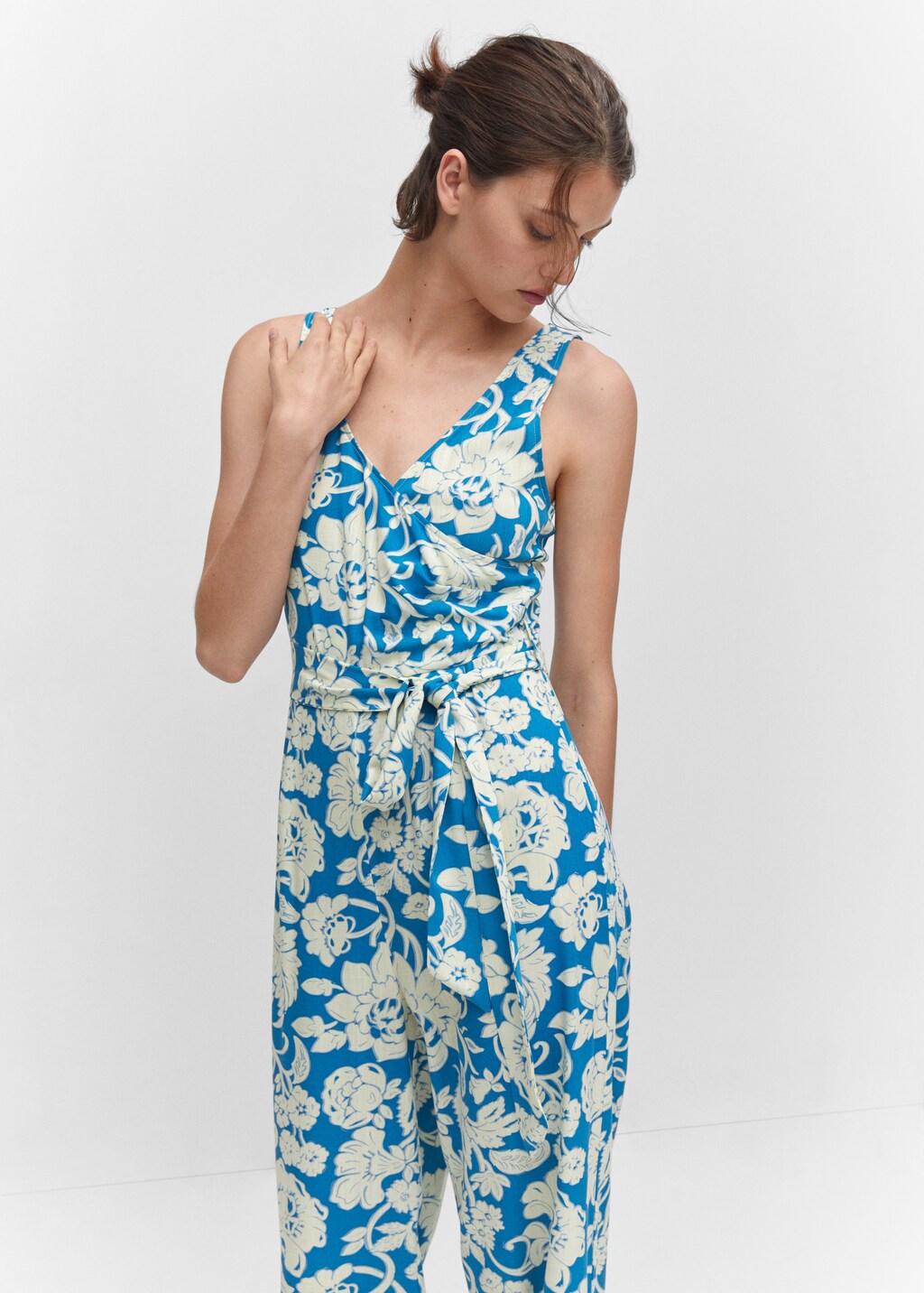 Floral wrap jumpsuit - Women | MANGO OUTLET USA
