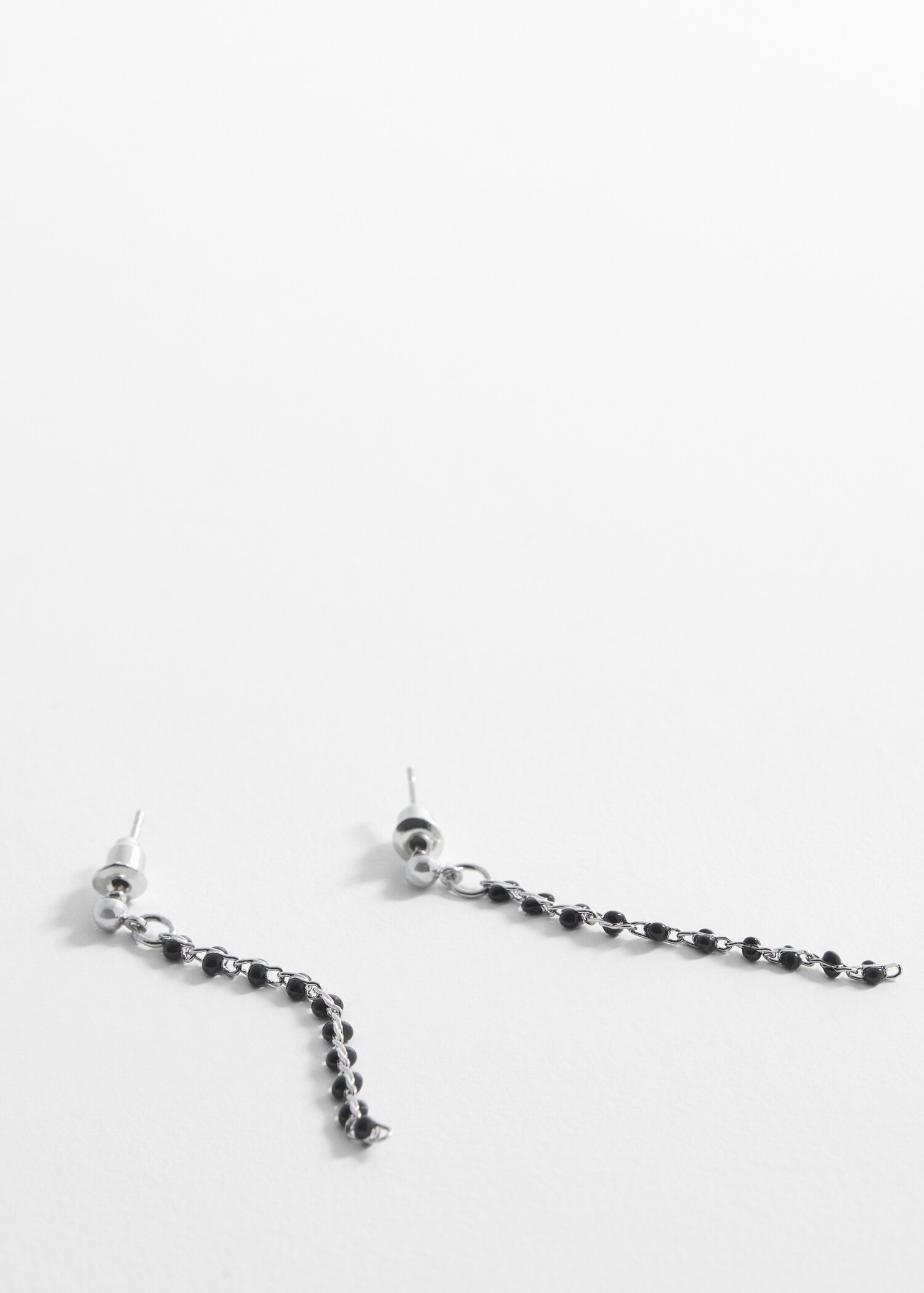 Beaded chain earrings - Medium plane