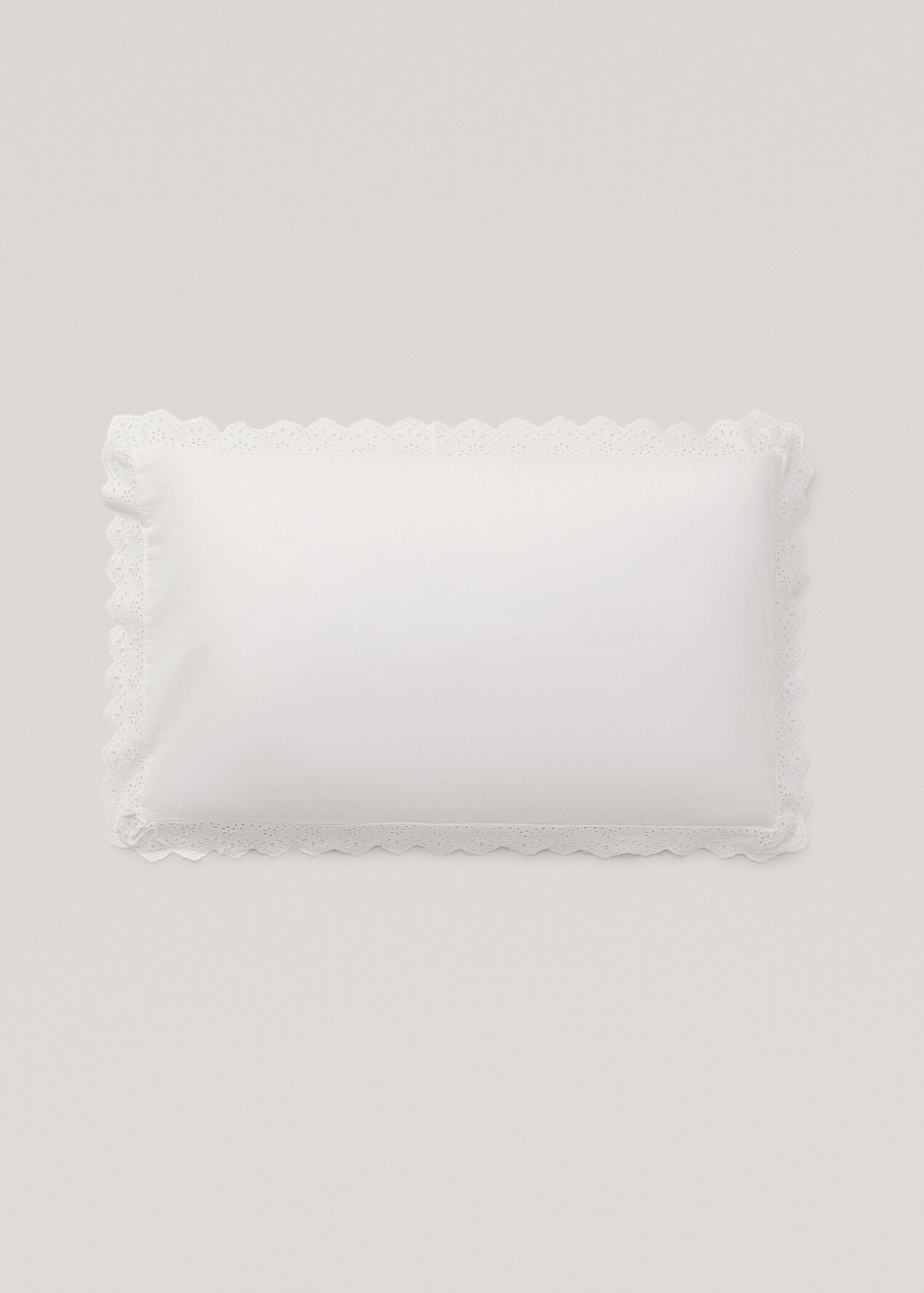 Funda almohada volante bordado 50x75cm (Pack de 2) - Artículo sin modelo