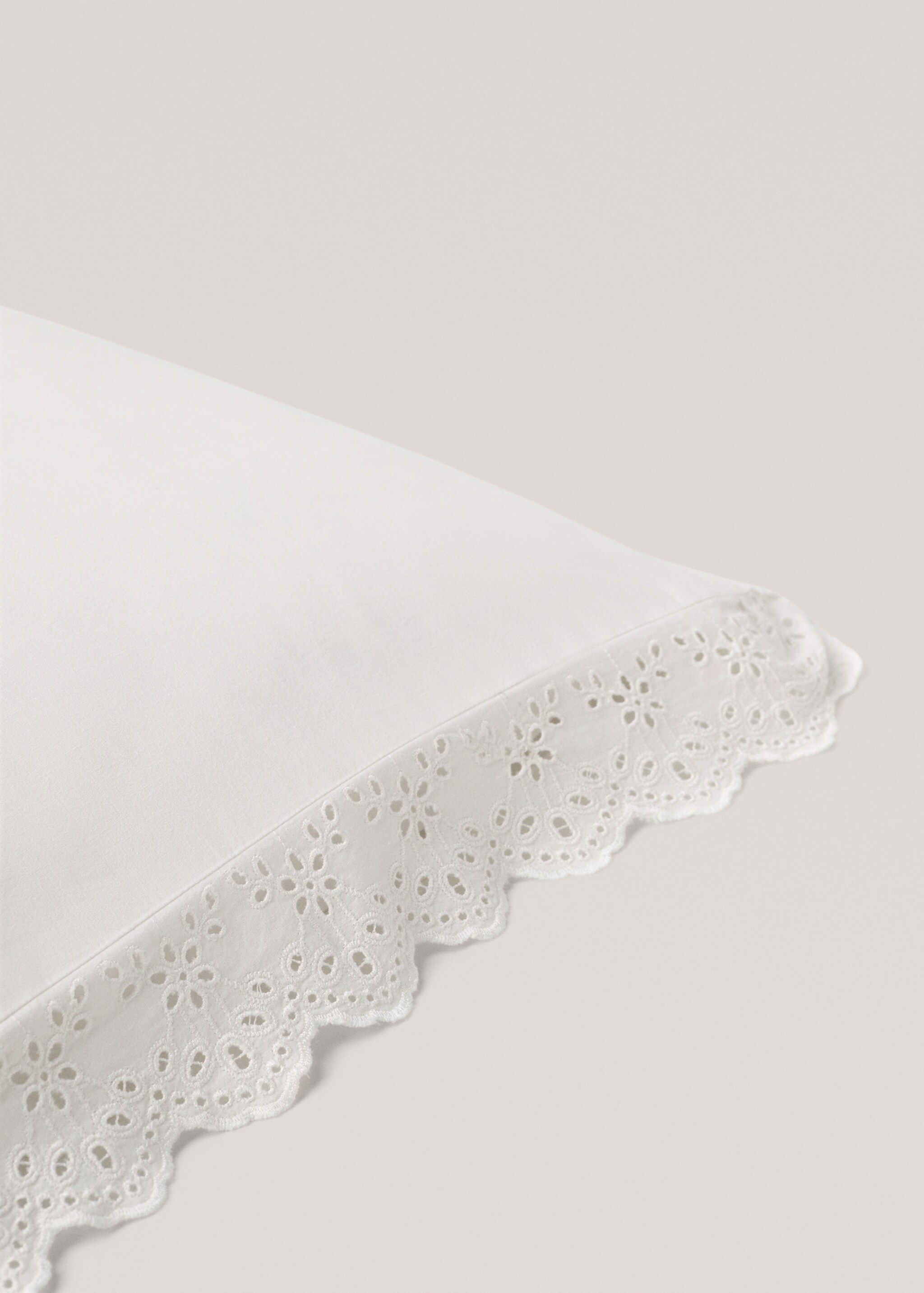 Embroidered flounce pillow case 50x75cm (Pack of 2) - Details of the article 1