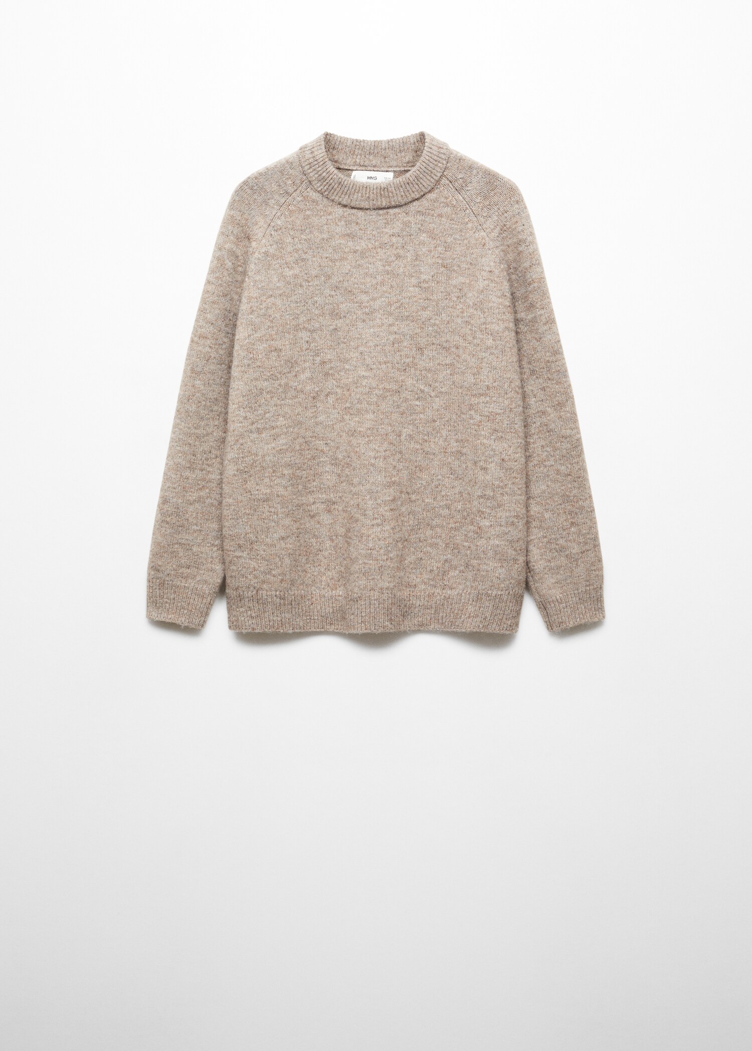 Cotton-linen round-neck knitted sweater - Article without model