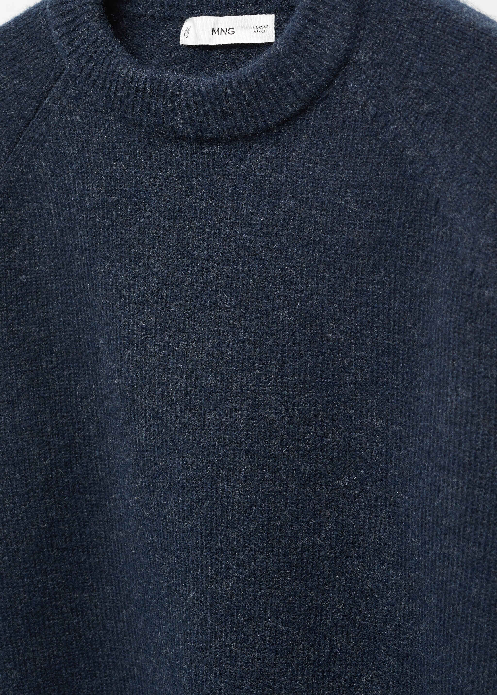 Cotton-linen round-neck knitted sweater - Details of the article 8