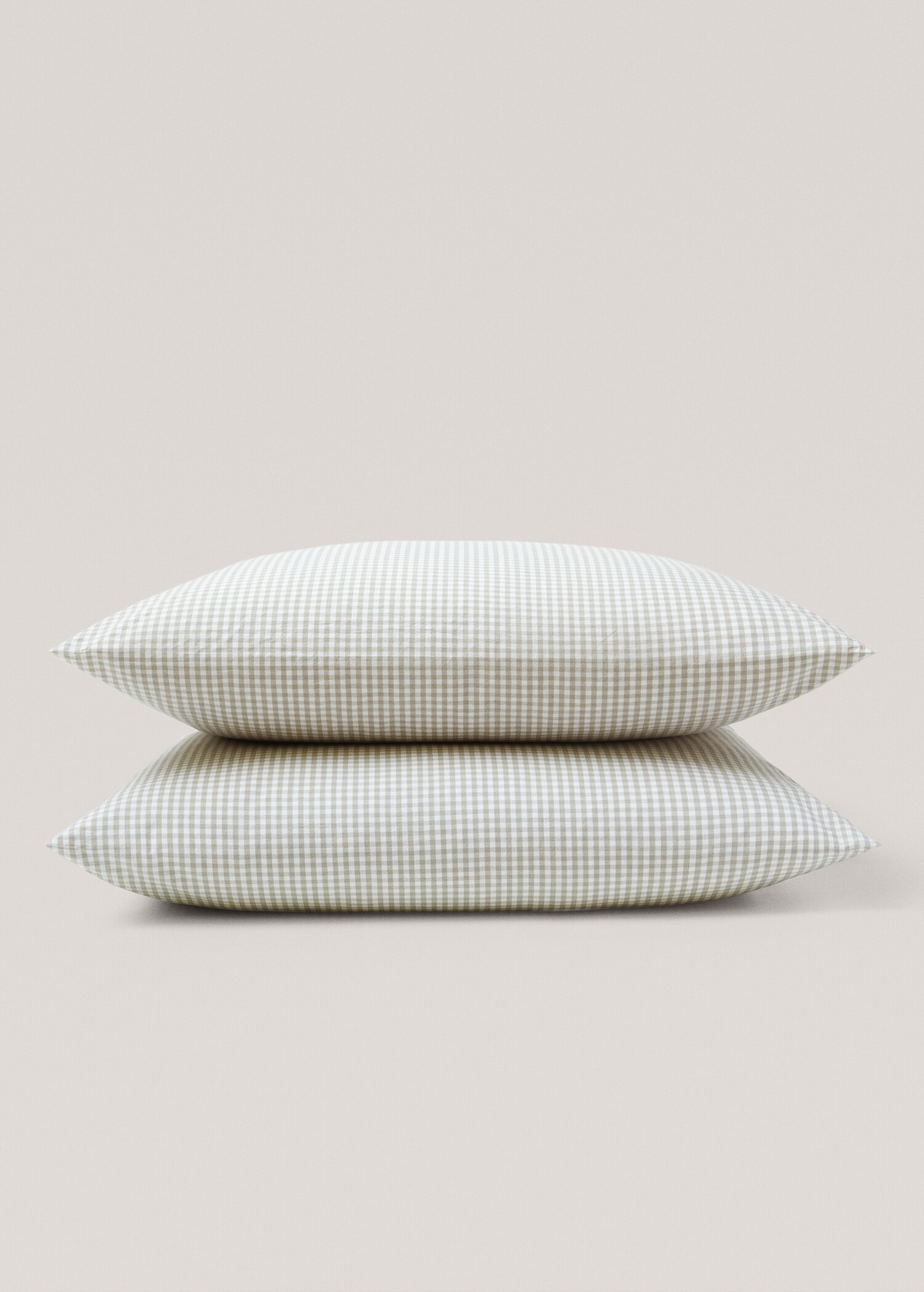 Gingham-check pillow case 60x60cm (Pack de 2) - Details of the article 1