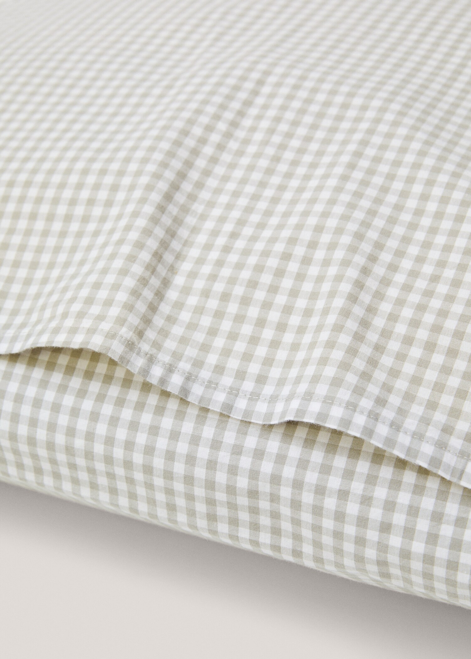 Gingham-check pillow case 60x60cm (Pack de 2) - Details of the article 2